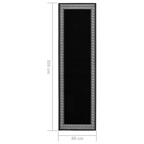 Tæppeløber 80x350 cm med motiv BCF sort