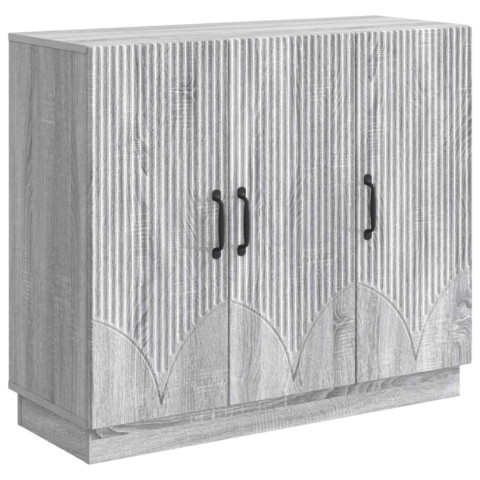 Sidebord Grå sonoma-eg 89 x 34,5 x 77 cm Konstrueret træ billede