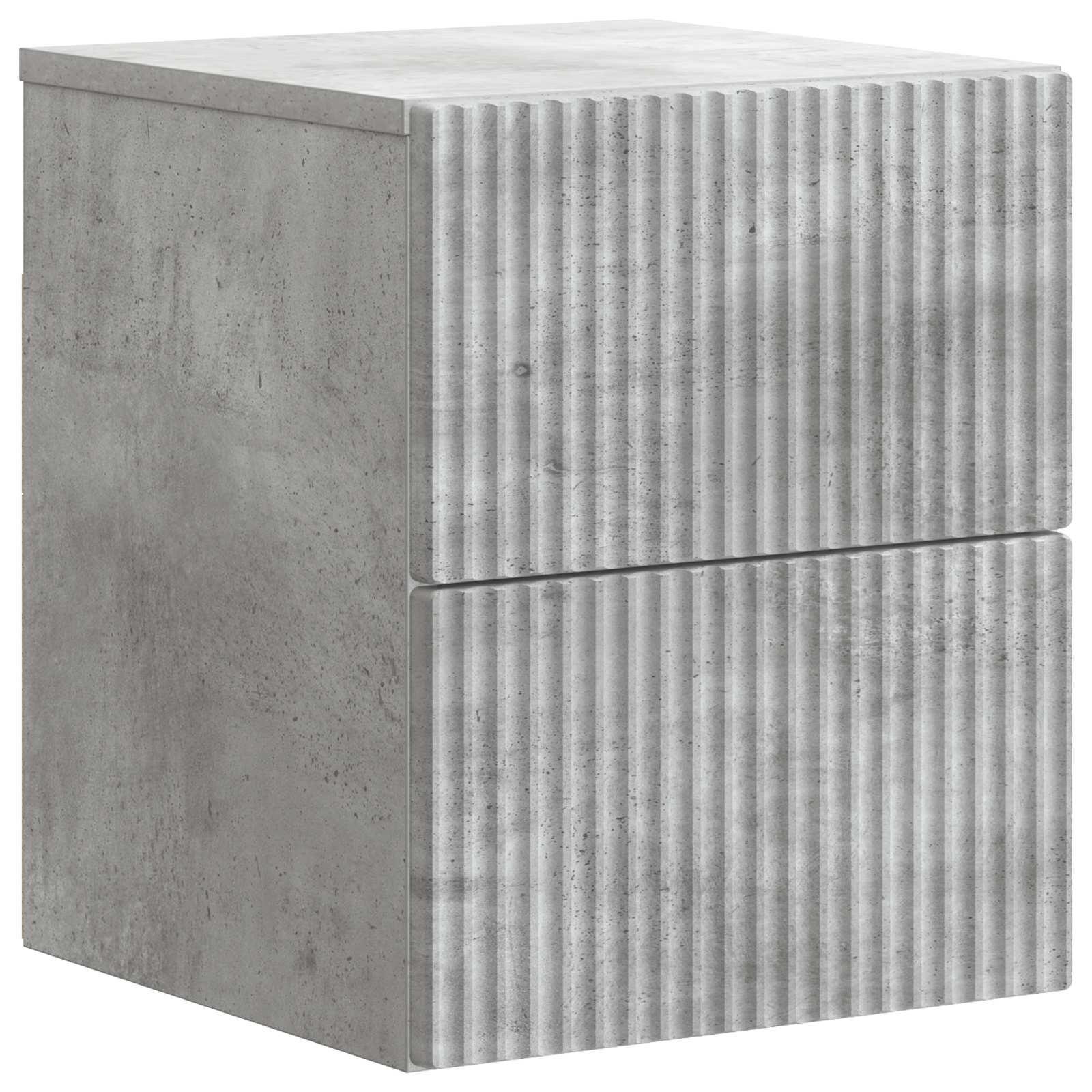 Væghængt Natbord Betongrå 33 x 34,5 x 40 cm Konstrueret træ billede