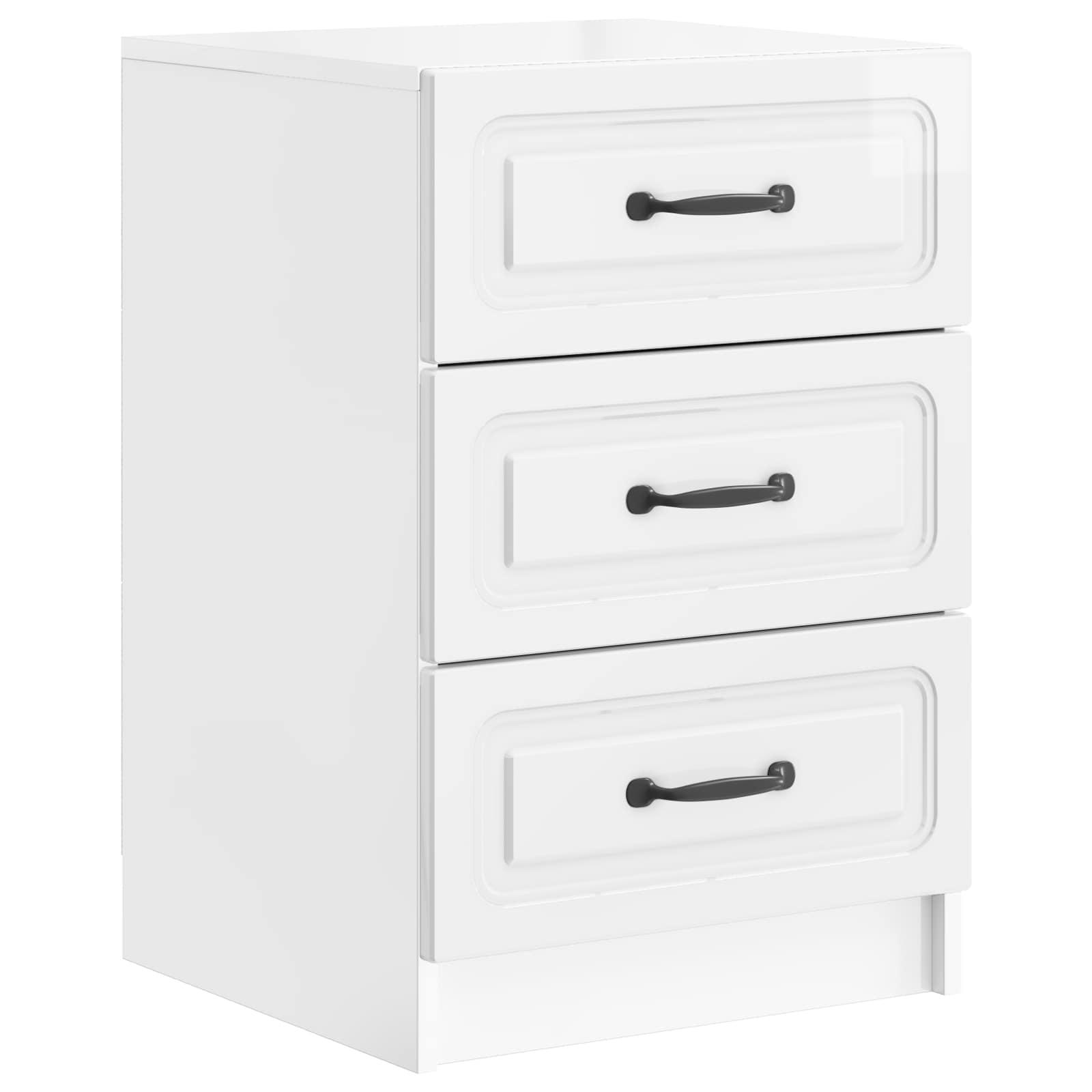 Natskab Hvid højglans 43 x 41 x 63,5 cm Konstrueret træ billede