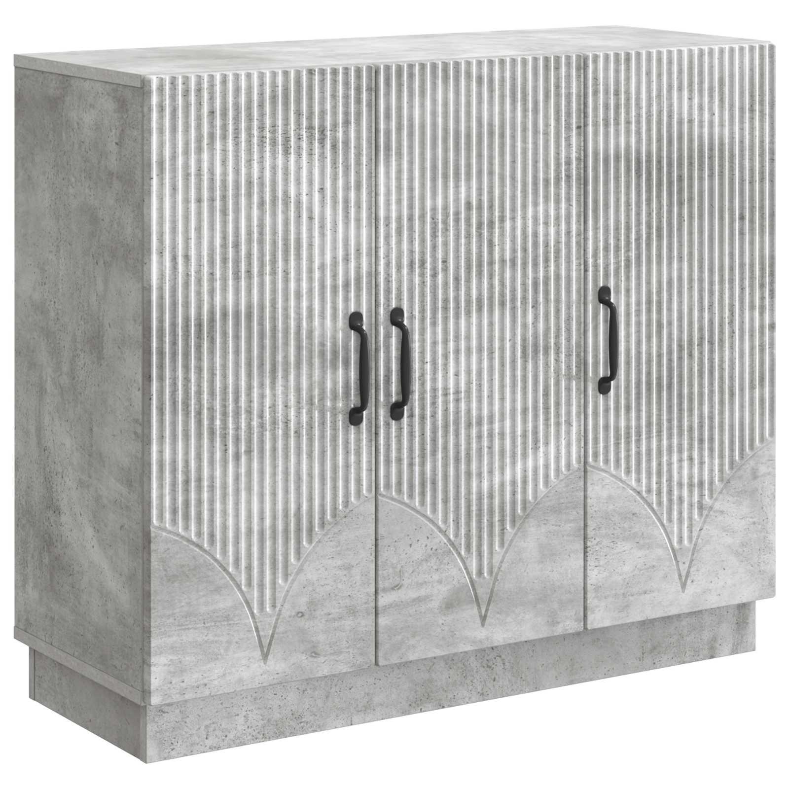 Sidebord Betongrå 89 x 34,5 x 77 cm Konstrueret træ billede