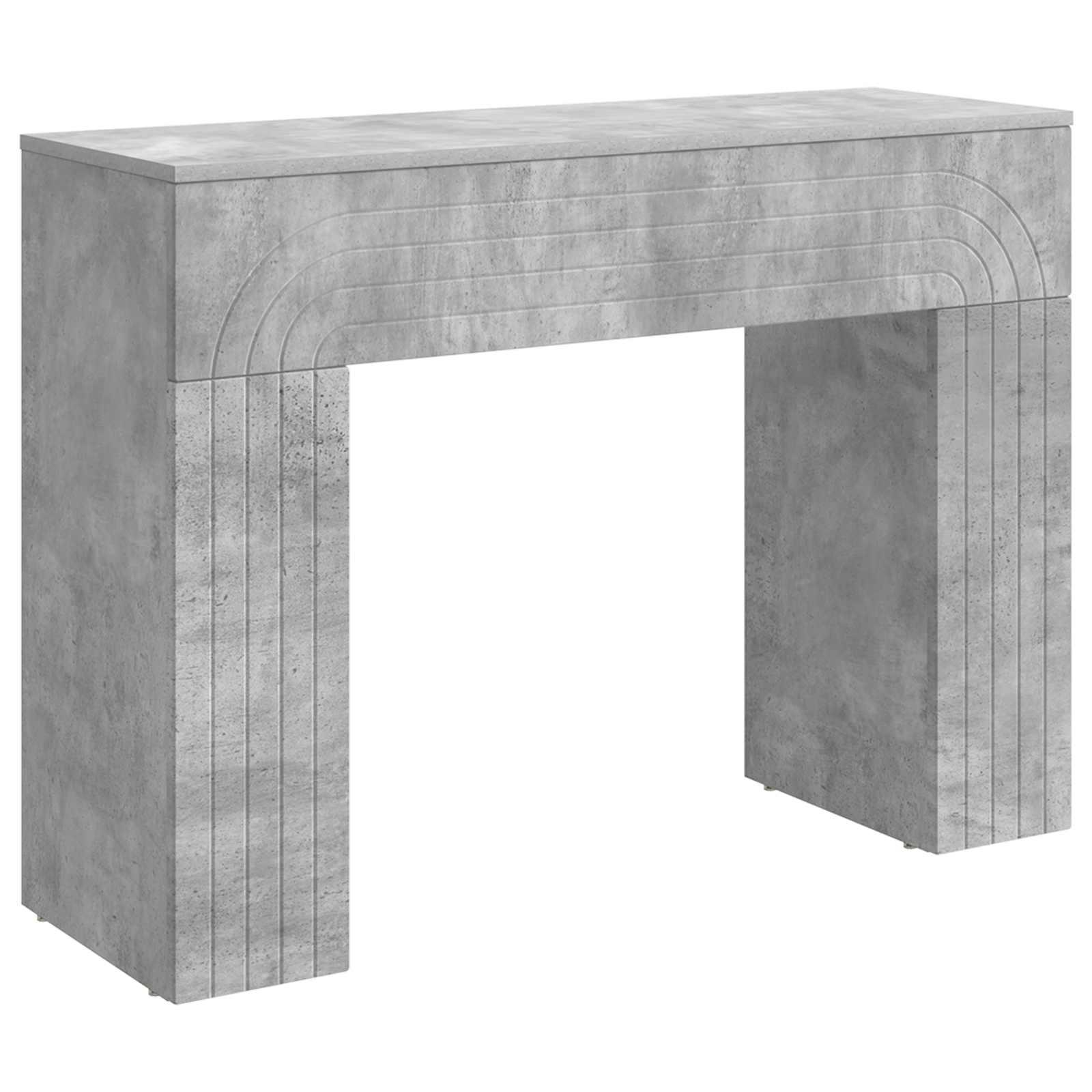 Sofabord Betongrå 102 x 35 x 75 cm Konstrueret træ billede