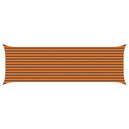 Rektangulært solsejl 6 x 2 m - orange/brun, 100% polyester oxford
