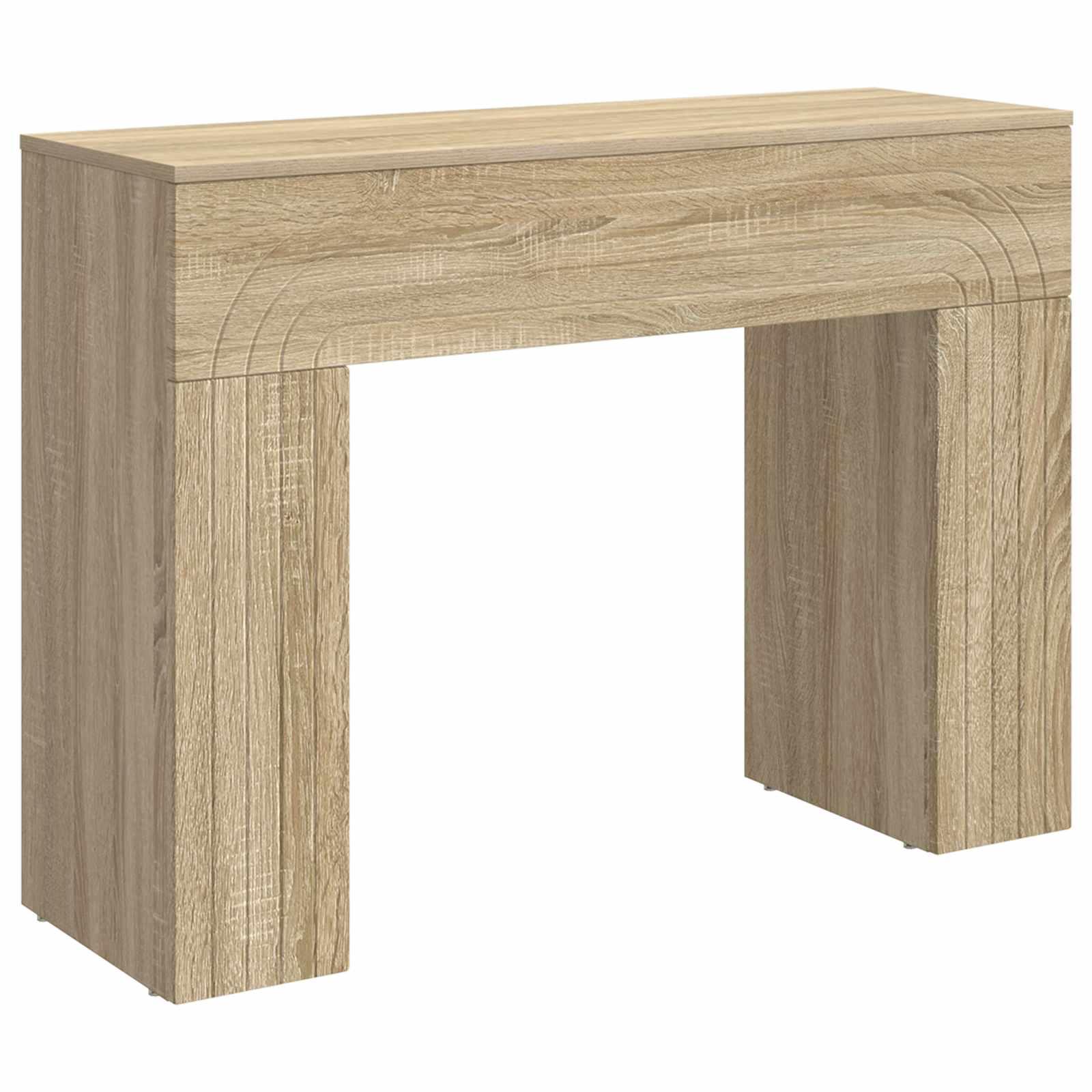 Sofabord Sonoma-eg 102 x 35 x 75 cm Konstrueret træ billede