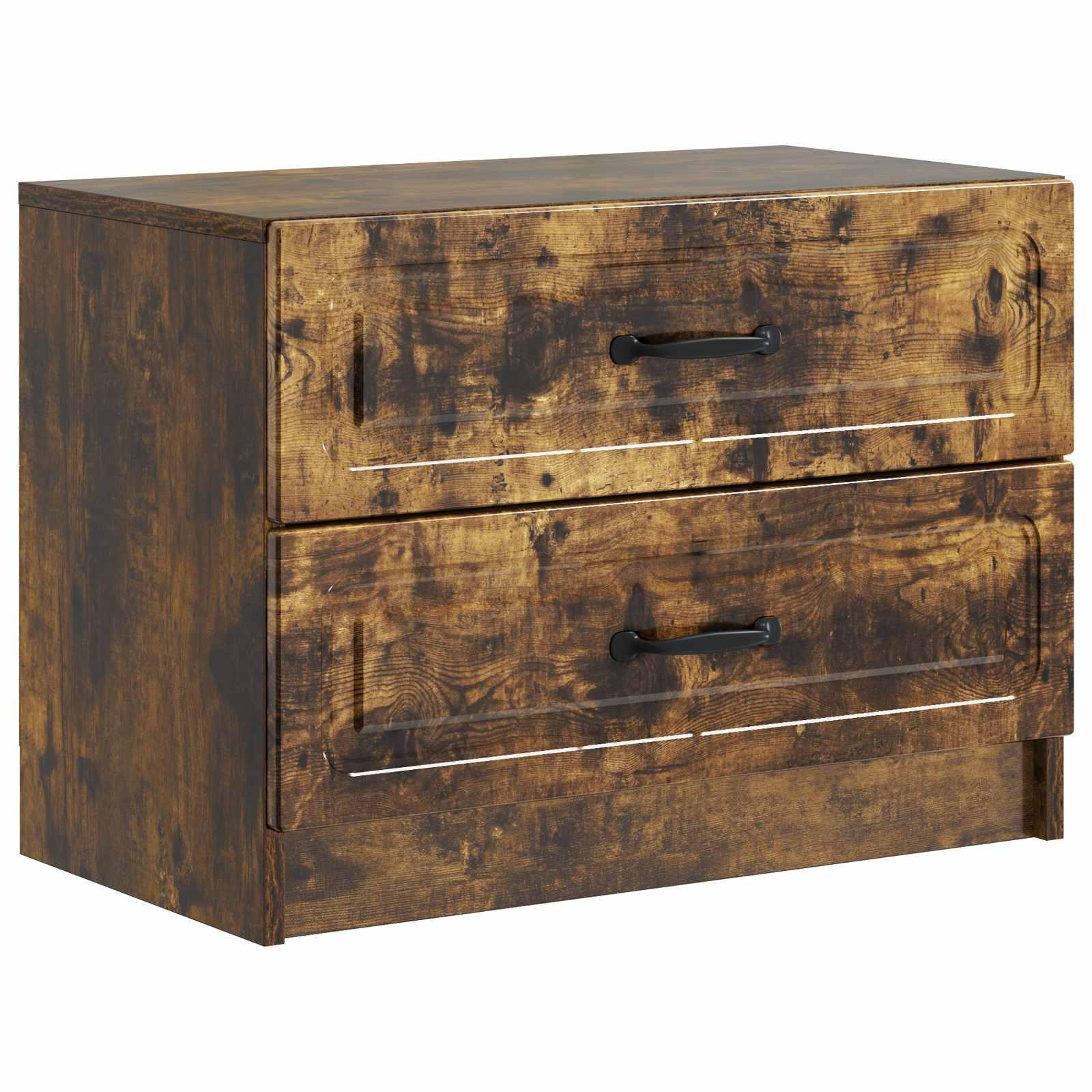 Natskab med skuffe Røget eg 62 x 34,5 x 44,5 cm Konstrueret træ billede