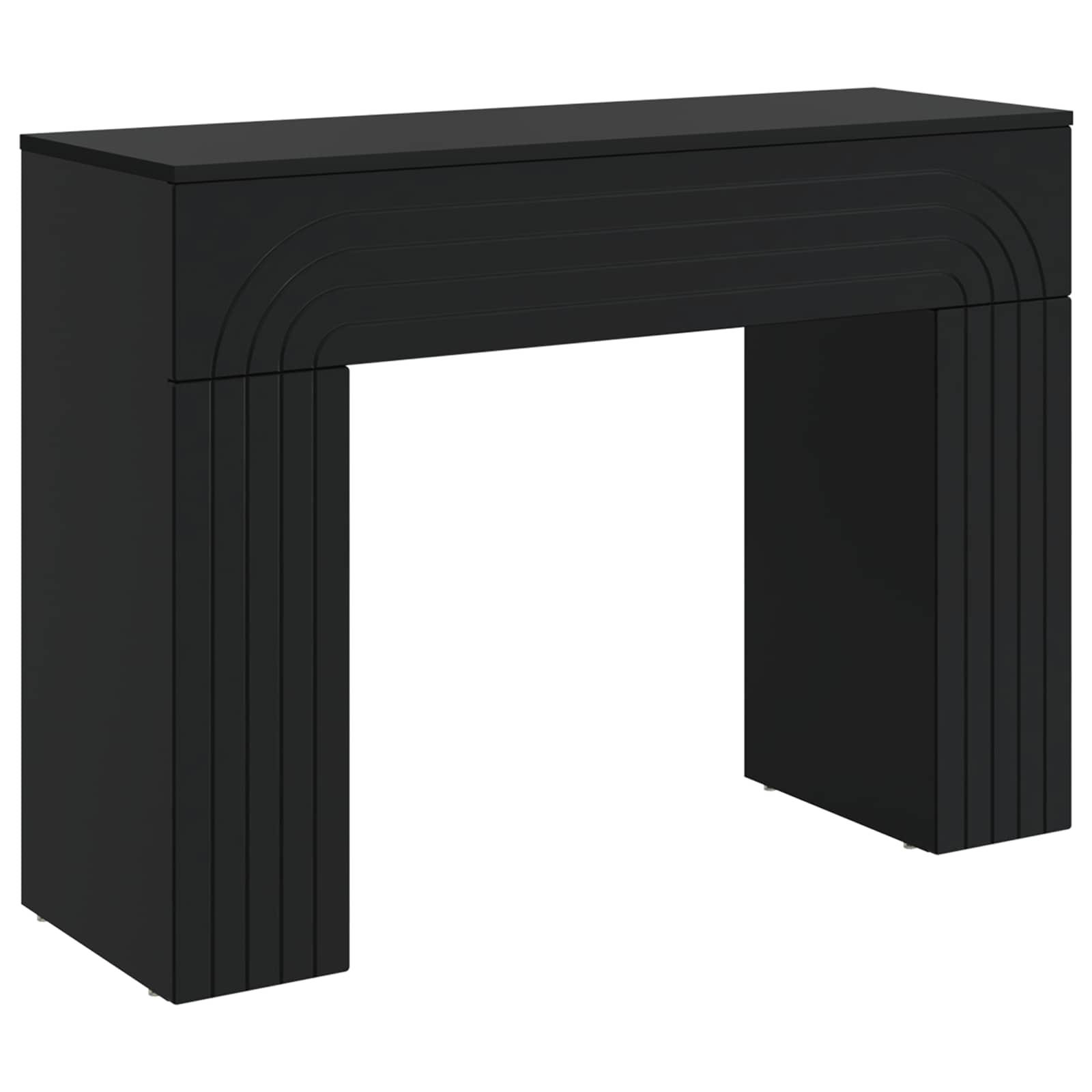 Sofabord Sort 102 x 35 x 75 cm Konstrueret træ billede