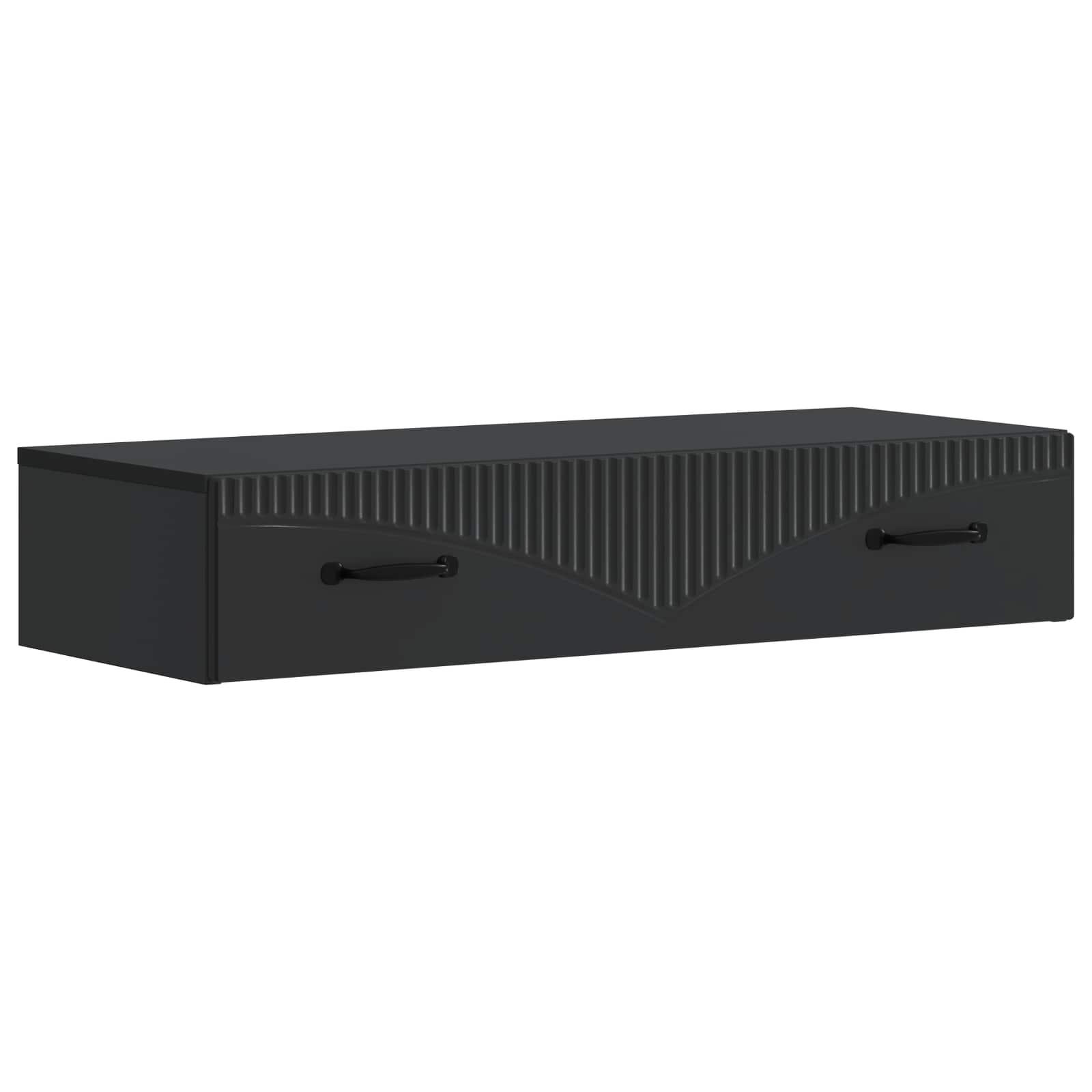 Væghængt Sideskab Sort 87,5 x 34,5 x 17 cm Konstrueret træ billede