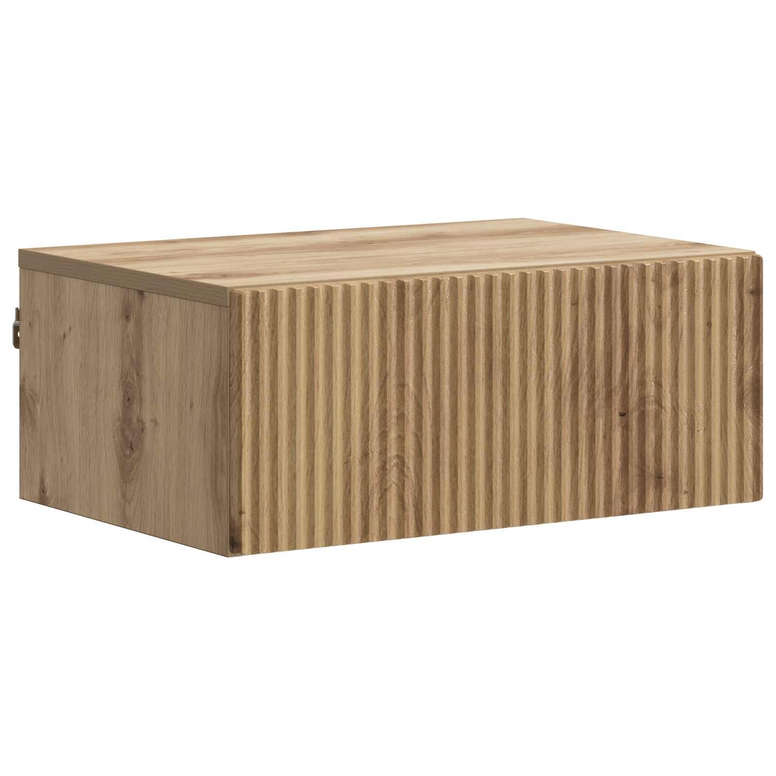 Væghængt Natbord Artisan-eg 49 x 34,5 x 20 cm Konstrueret træ billede