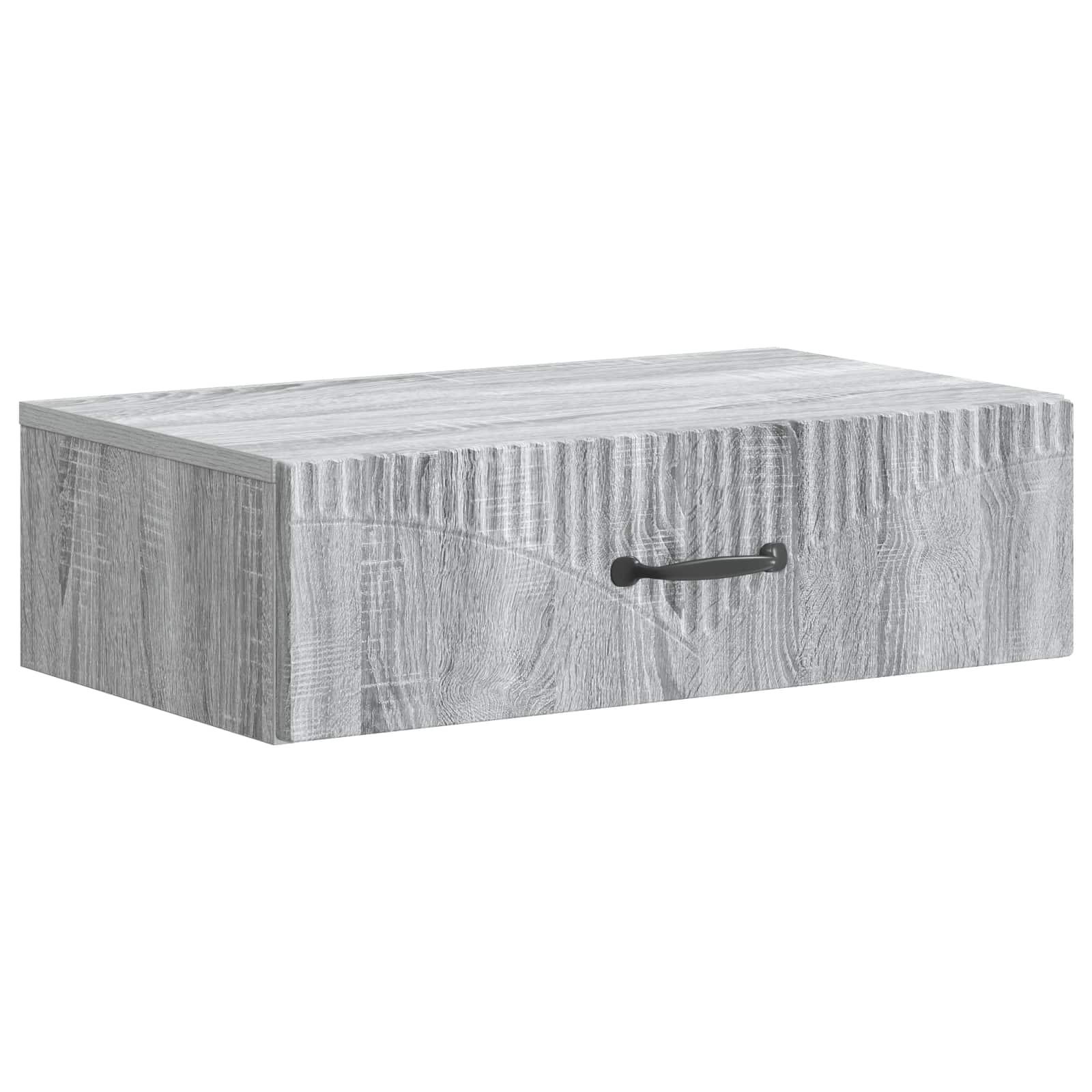 Væghængt Sideskab Grå sonoma-eg 59 x 34,5 x 17 cm billede