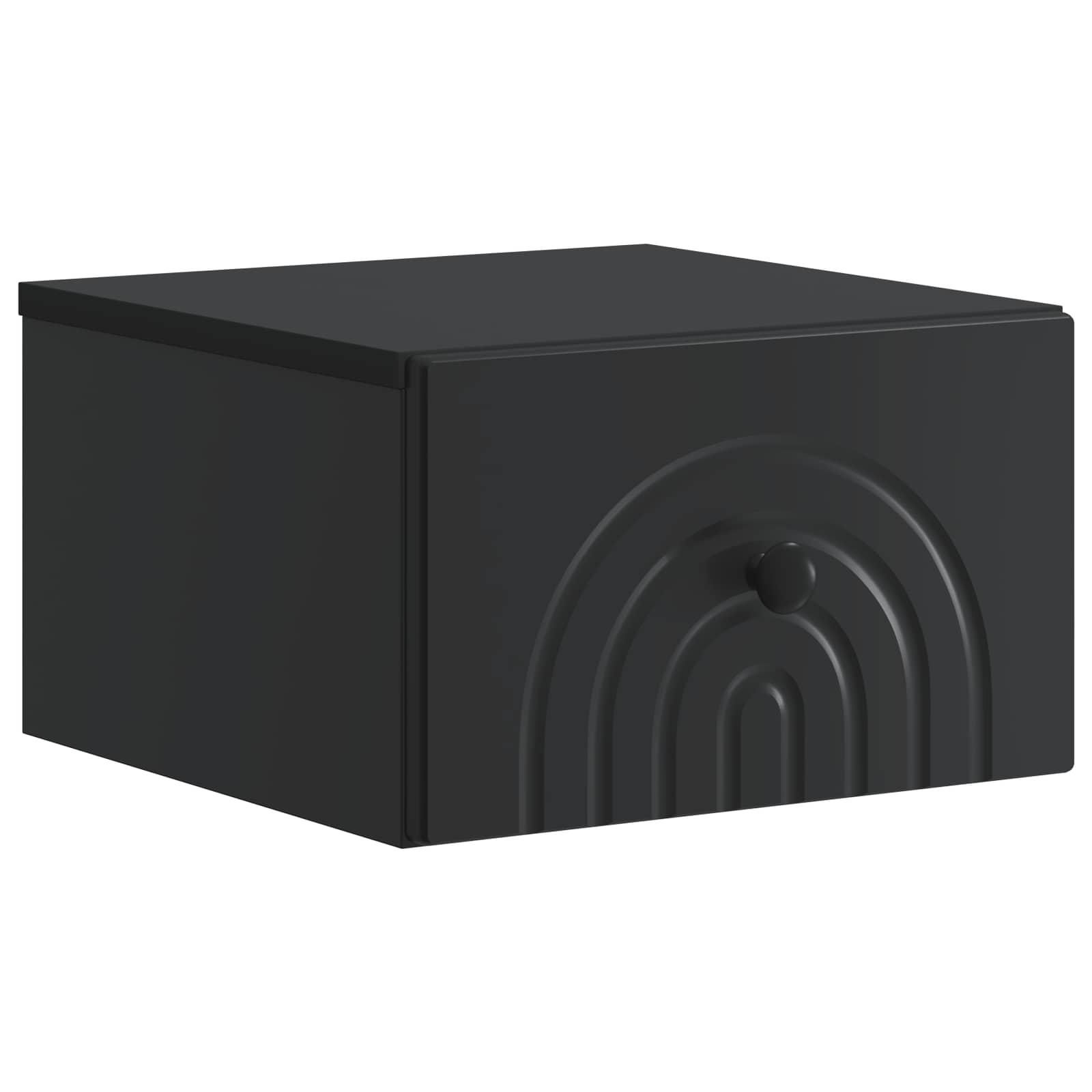 Væghængt Natbord Sort 33 x 34,5 x 20 cm Konstrueret træ billede