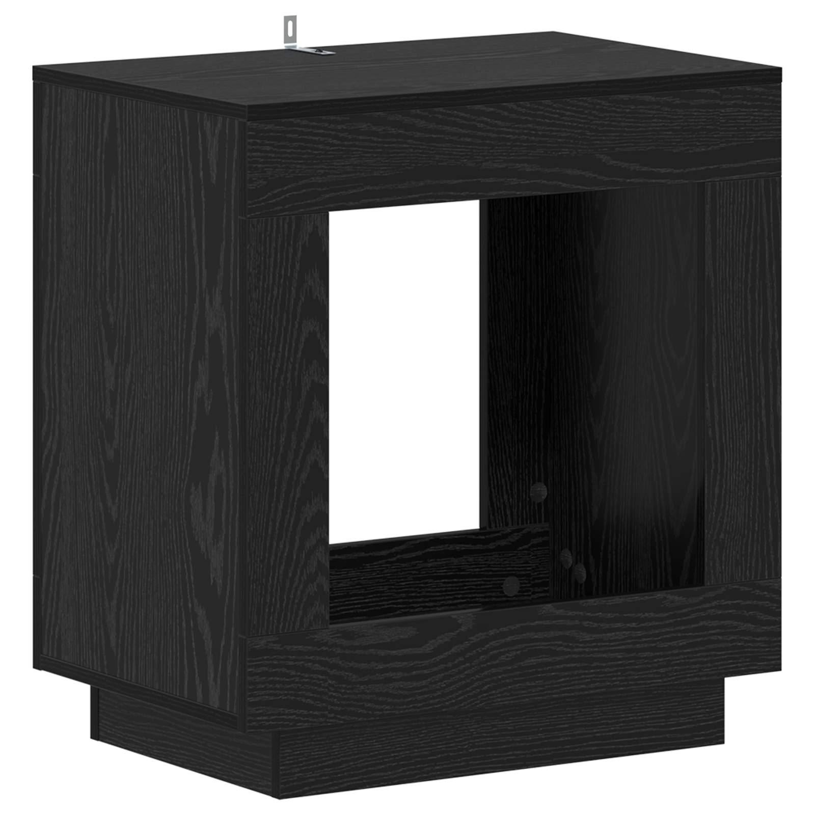 Sidebord Sort Eg 60 x 40 x 65 cm Konstrueret træ billede