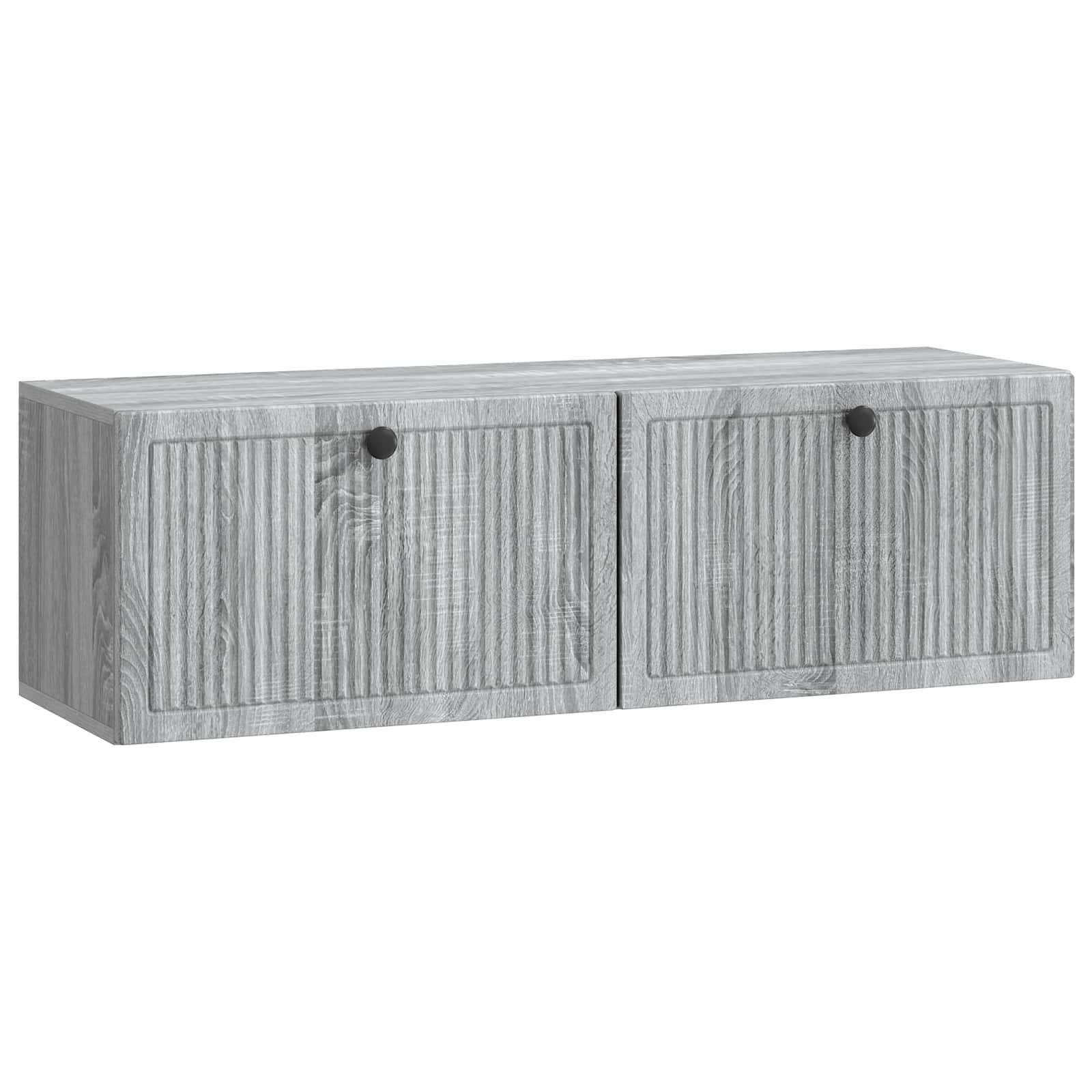 Væghængt TV-skab Grå sonoma-eg 98 x 31 x 30 cm Konstrueret træ billede