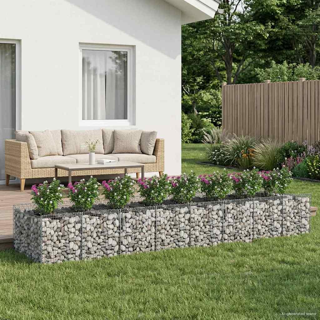 Gabion højbed 3 stk Sølv billede