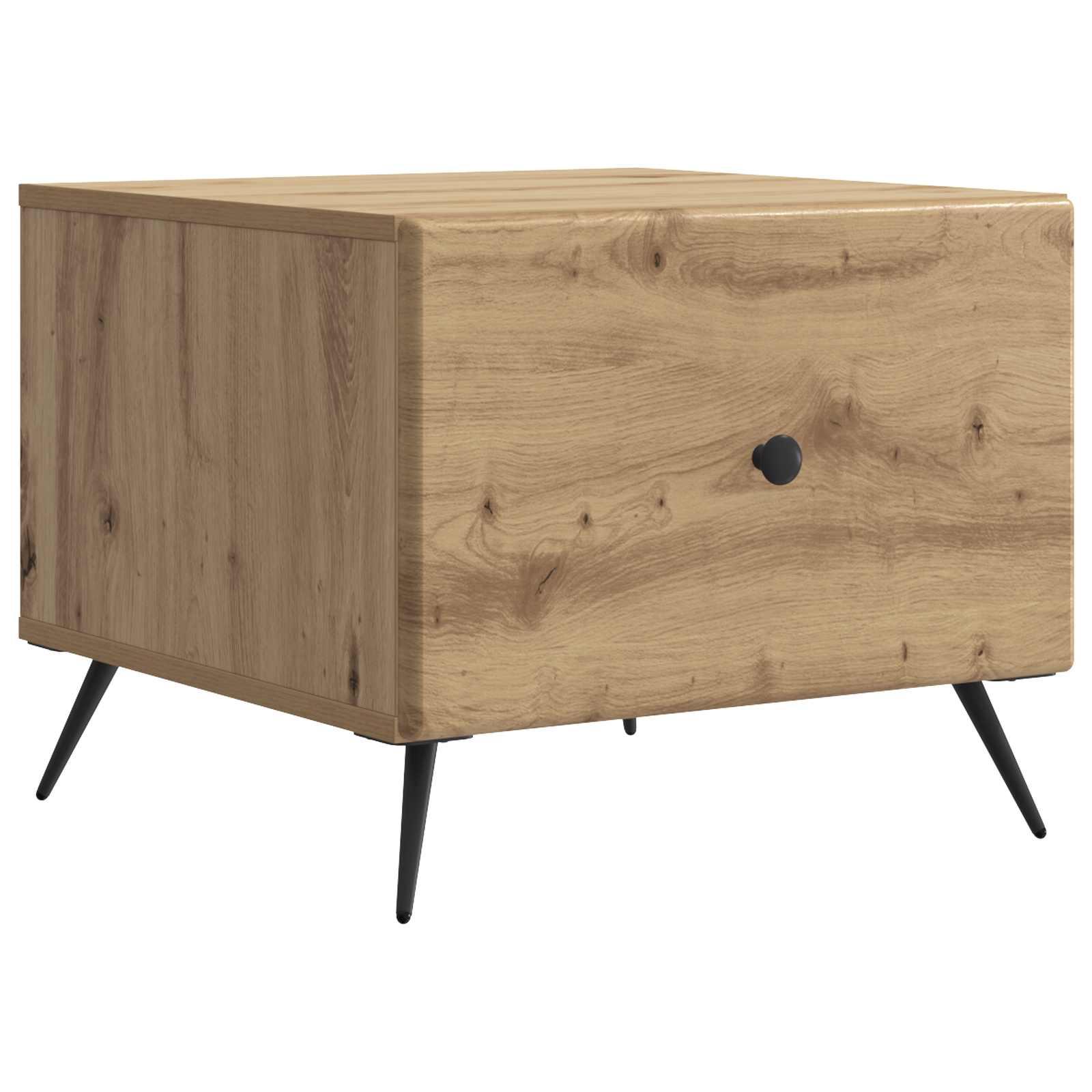 Sofabord med skuffe Artisan-eg 49 x 50 x 40 cm Konstrueret træ billede