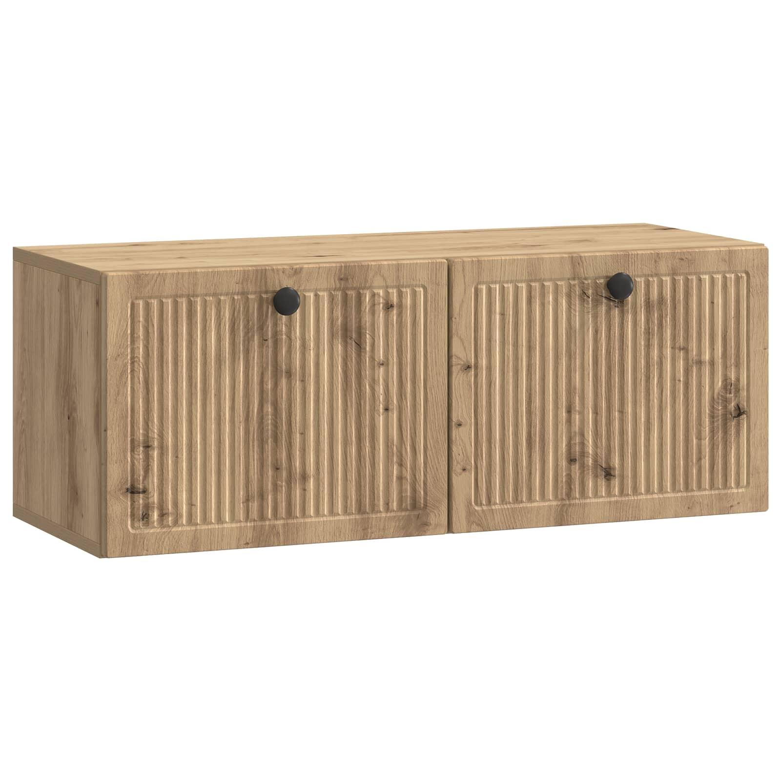 Væghængt TV-skab Artisan-eg 78,5 x 31 x 30 cm Konstrueret træ billede