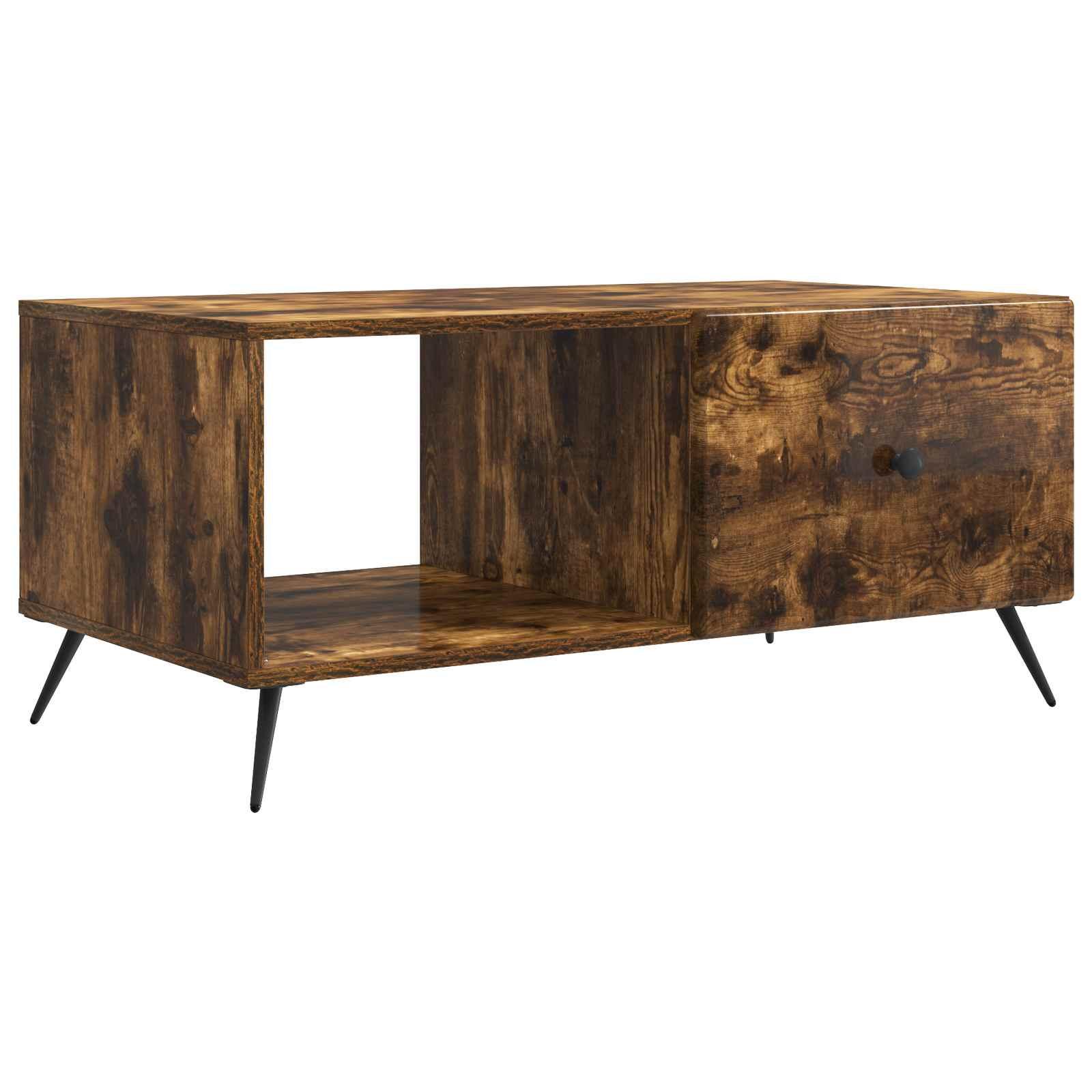 Sofabord Røget eg 90 x 50 x 40 cm Konstrueret træ billede