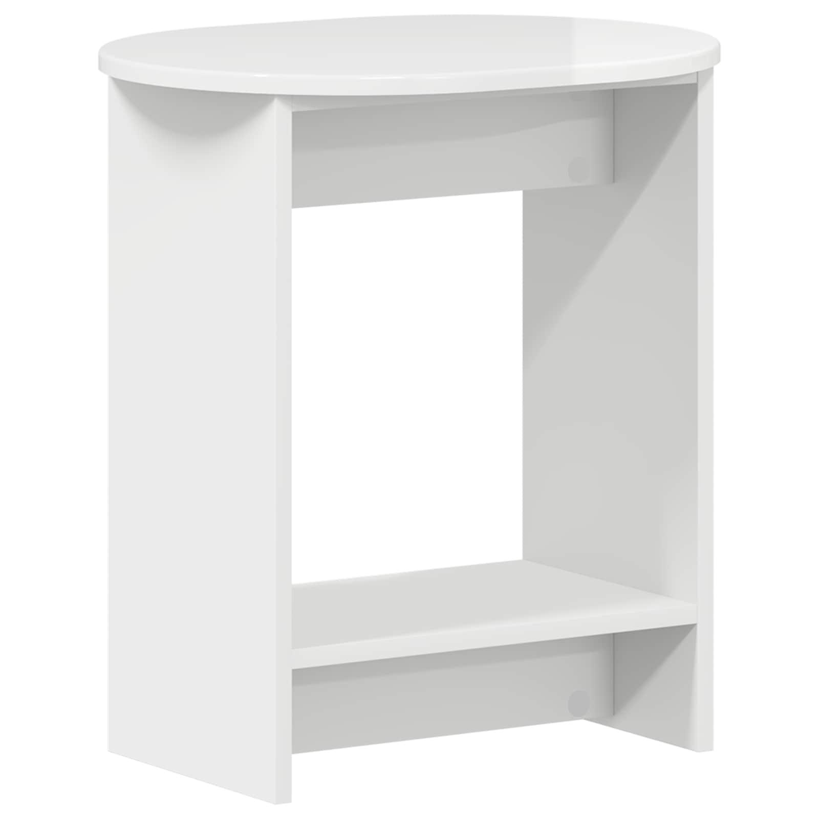 Sidebord Højglans Hvid 50 x 39,5 x 55 cm Konstrueret træ billede