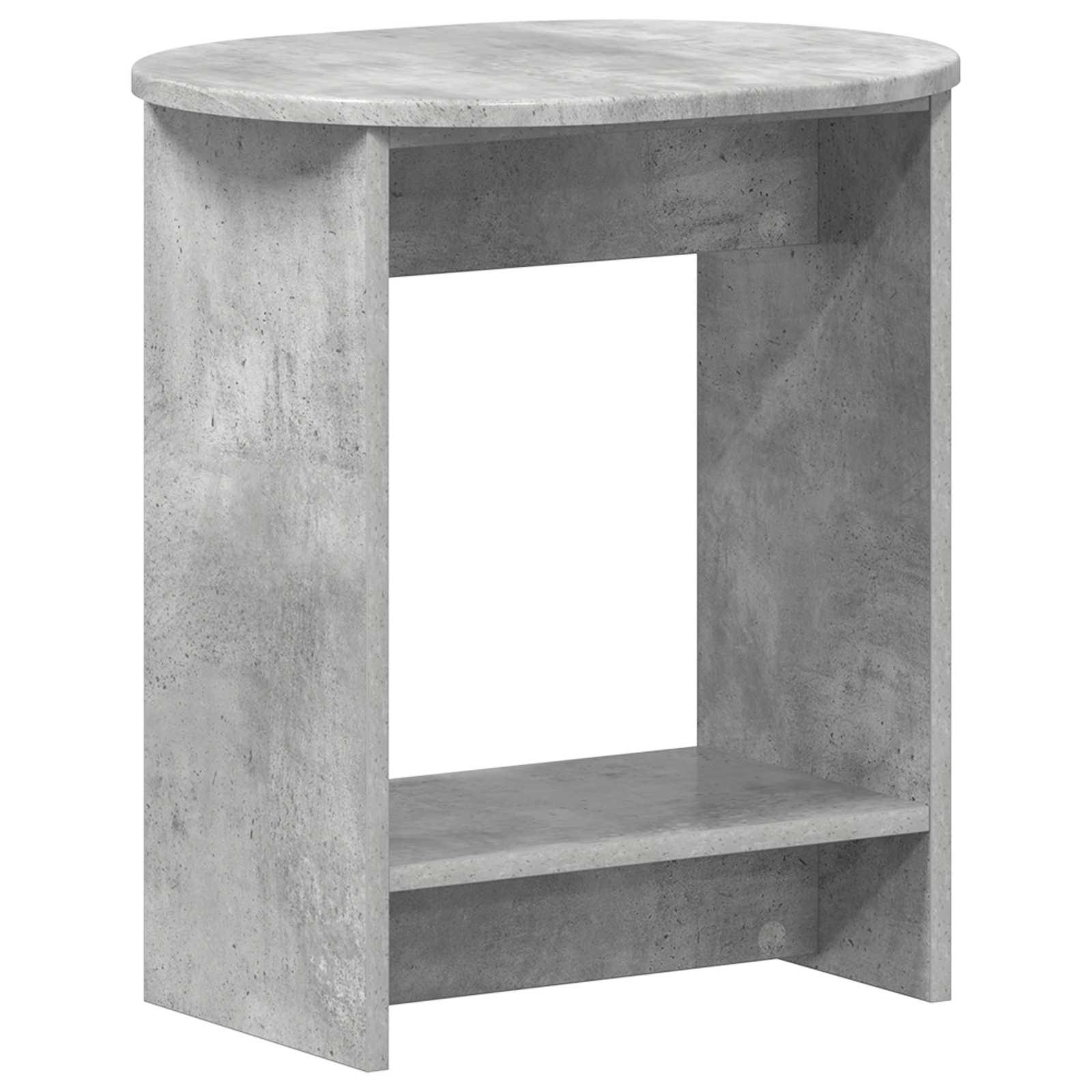 Sidebord BetonGrå 50 x 39,5 x 55 cm Konstrueret træ billede