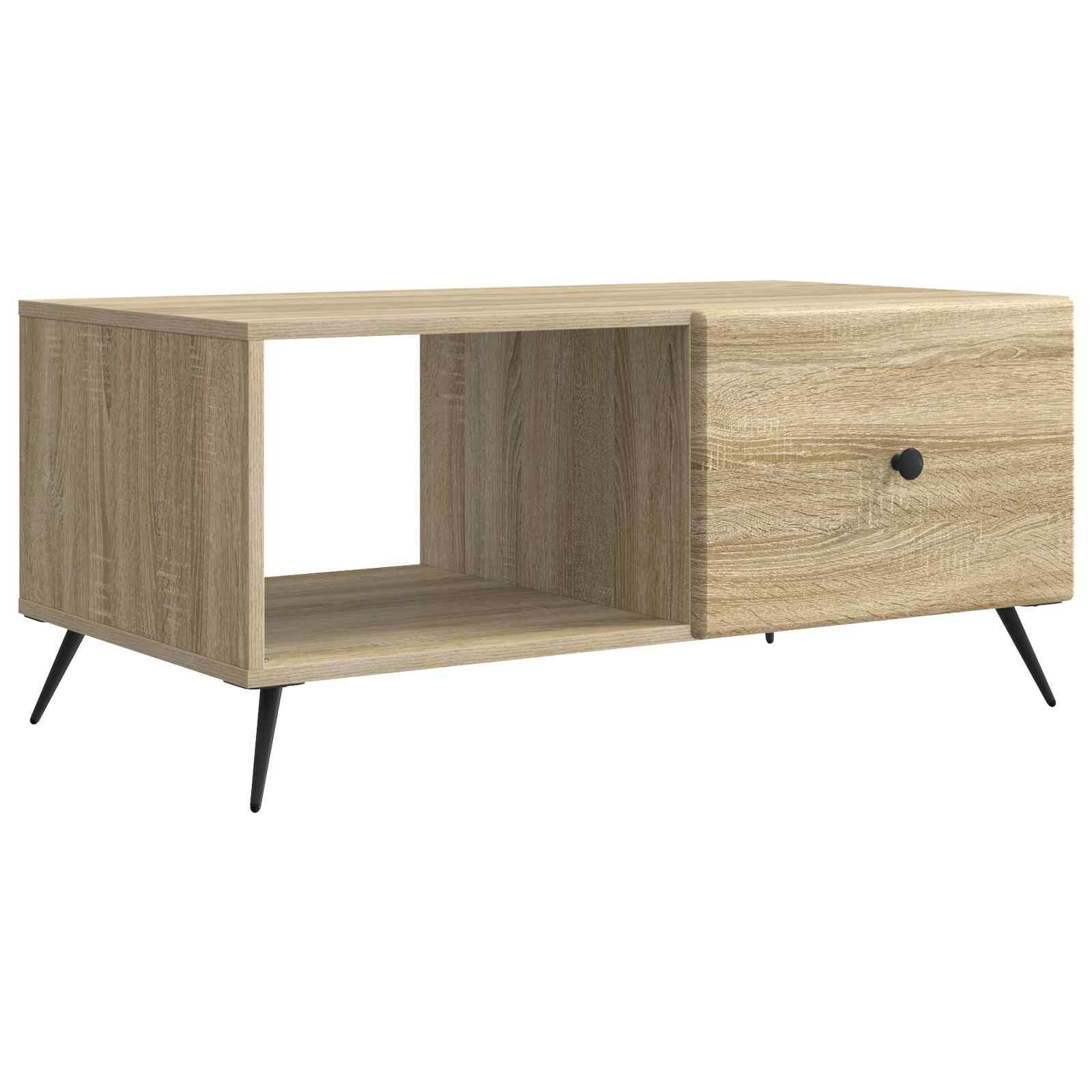 Sofabord Sonoma-eg 90 x 50 x 40 cm Konstrueret træ billede