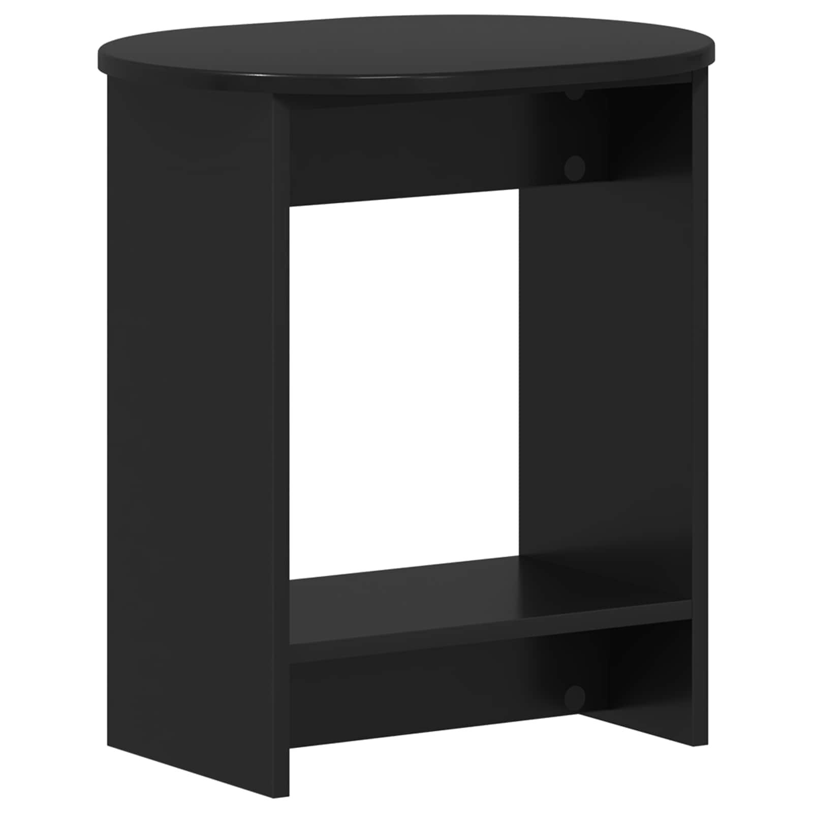 Sidebord Sort 50 x 39,5 x 55 cm Konstrueret træ billede
