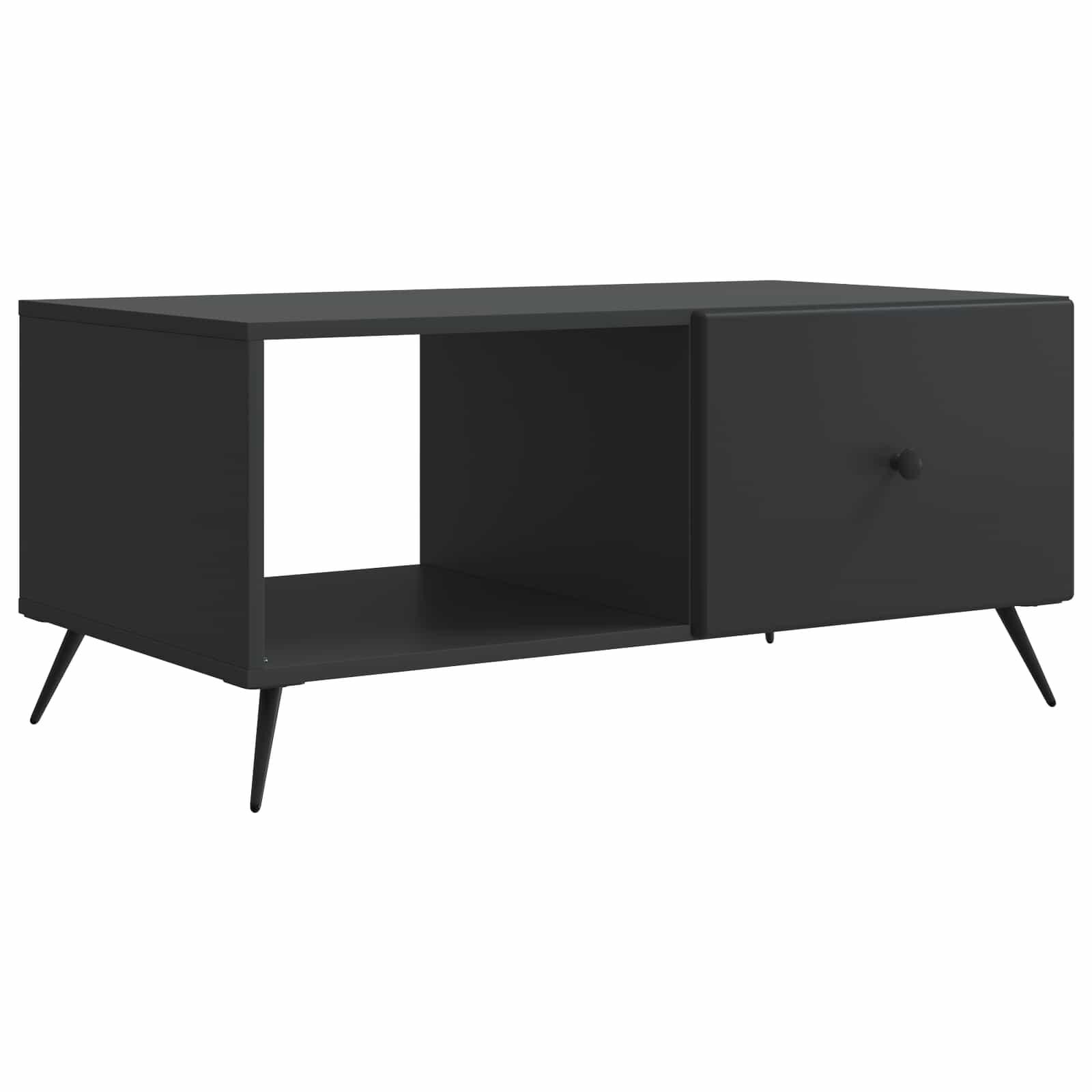 Sofabord Sort 90 x 50 x 40 cm Konstrueret træ billede