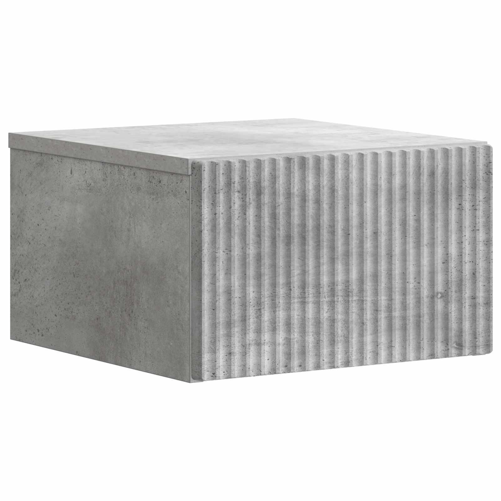 Væghængt Natbord Betongrå 33 x 34,5 x 20 cm Konstrueret træ billede