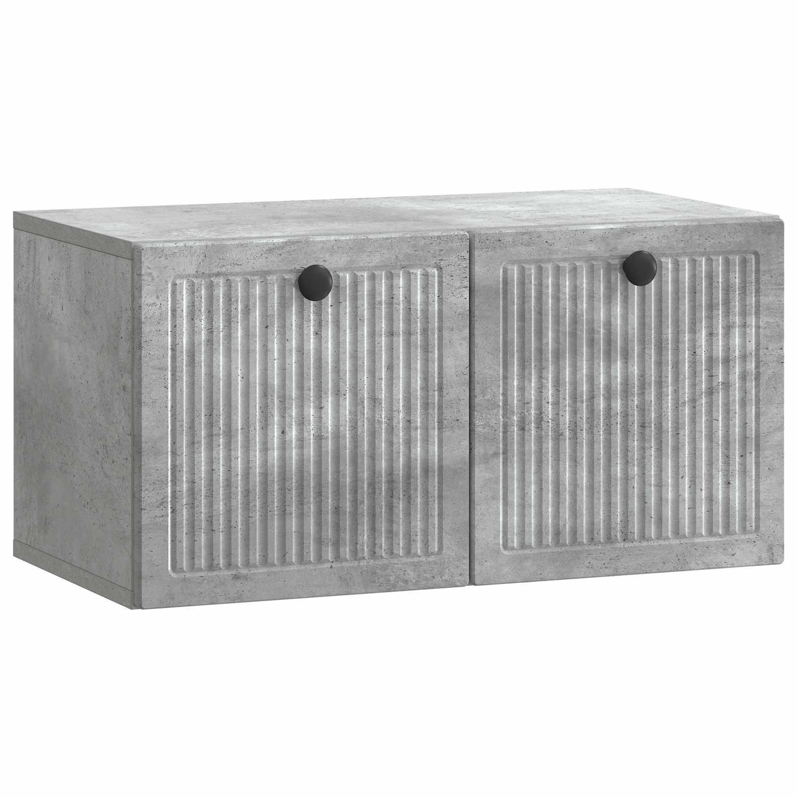 Væghængt TV-skab Betongrå 59,5 x 31 x 30 cm Konstrueret træ billede