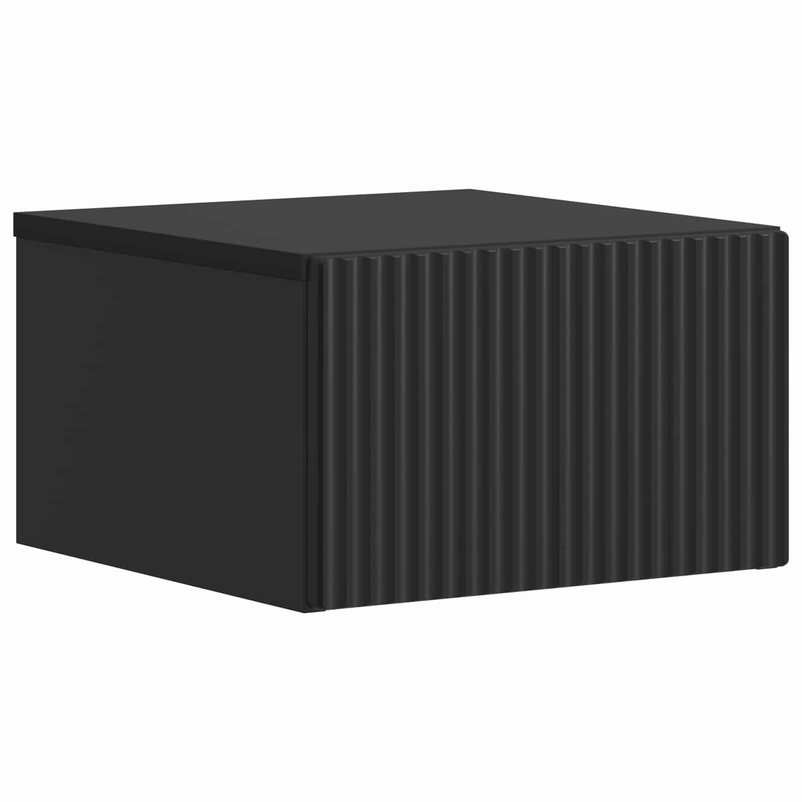 Væghængt Natbord Sort 33 x 34,5 x 20 cm Konstrueret træ billede