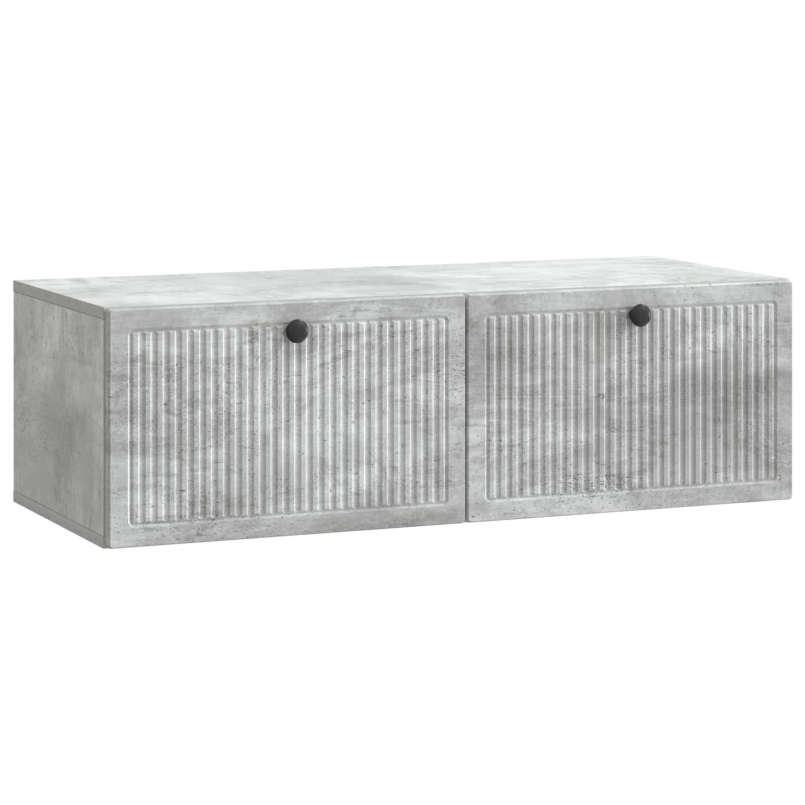 Væghængt TV-skab Betongrå 98 x 41 x 30 cm Konstrueret træ billede