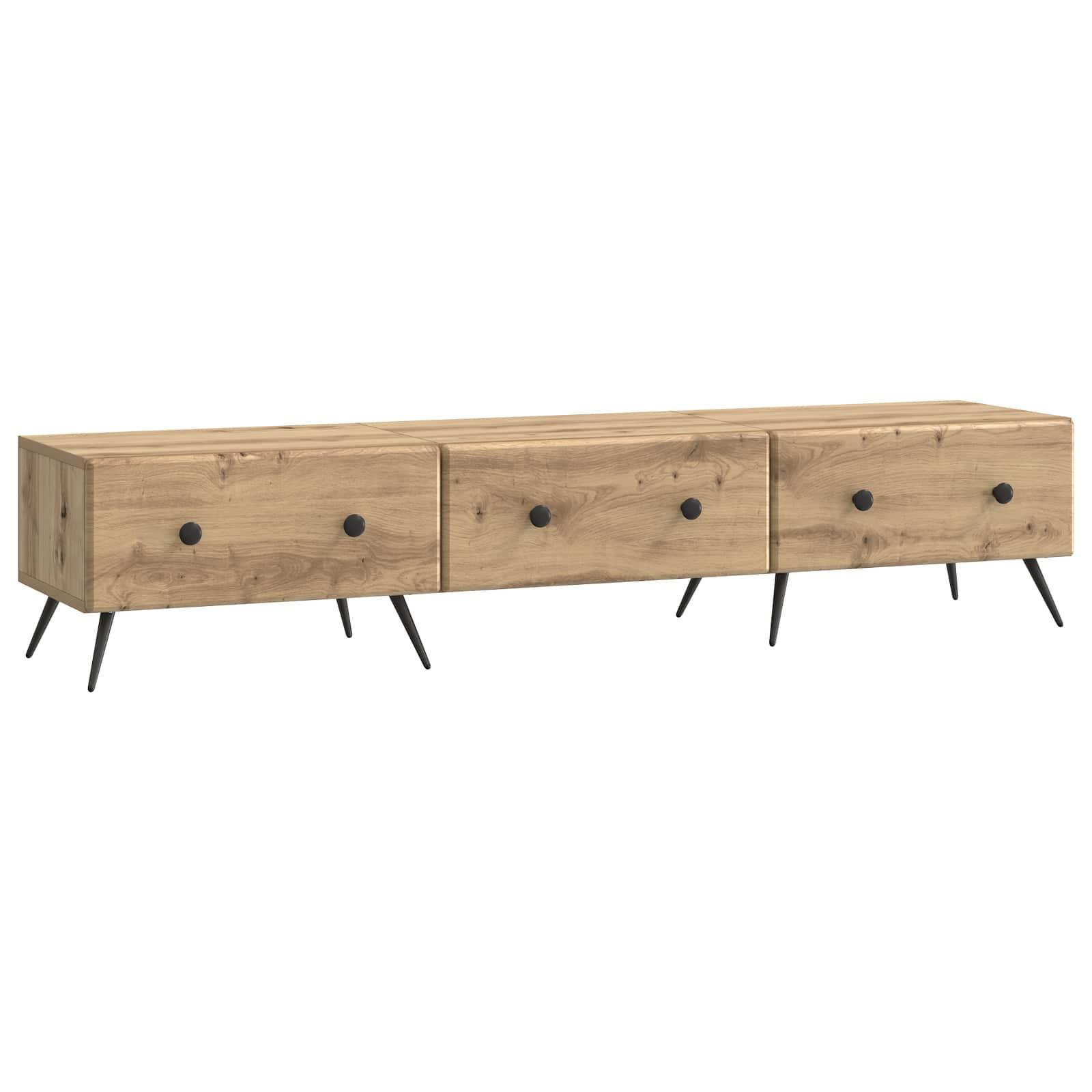 TV-skab Artisan-eg 147 x 34,5 x 30 cm Konstrueret træ billede