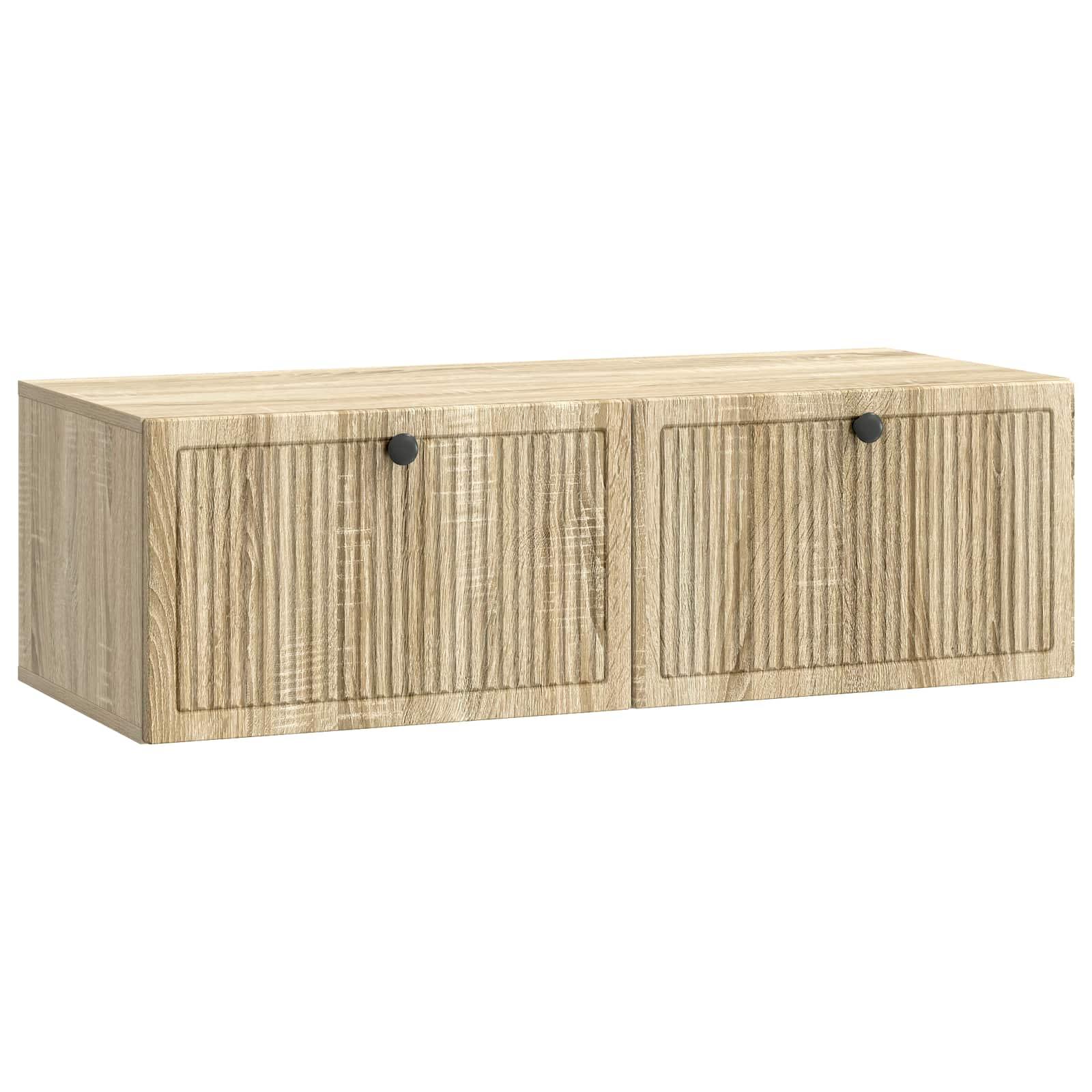 Væghængt TV-skab Sonoma-eg 98 x 41 x 30 cm Konstrueret træ billede