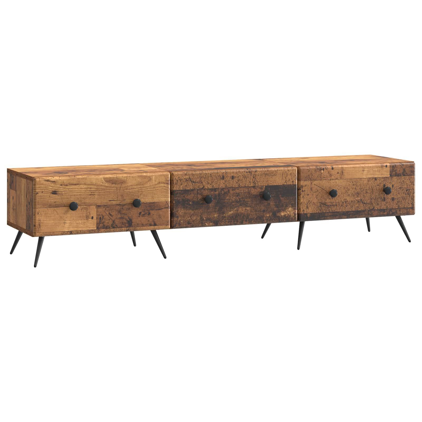 TV-skab Gammelt træ 147 x 34,5 x 30 cm Konstrueret træ billede