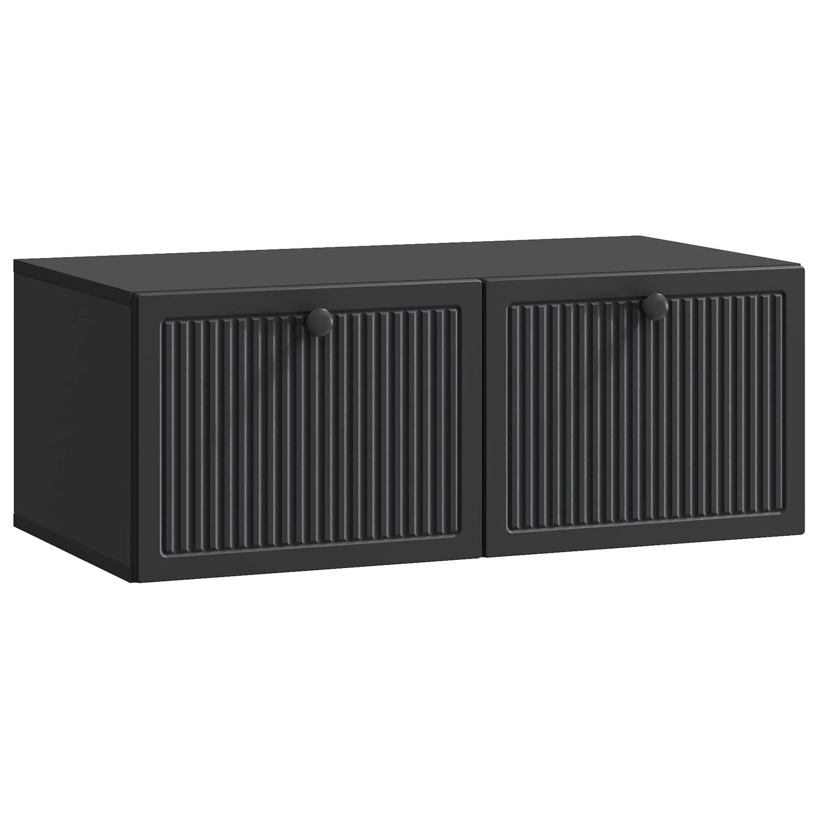 Væghængt TV-skab Sort 78,5 x 41 x 30 cm Konstrueret træ billede