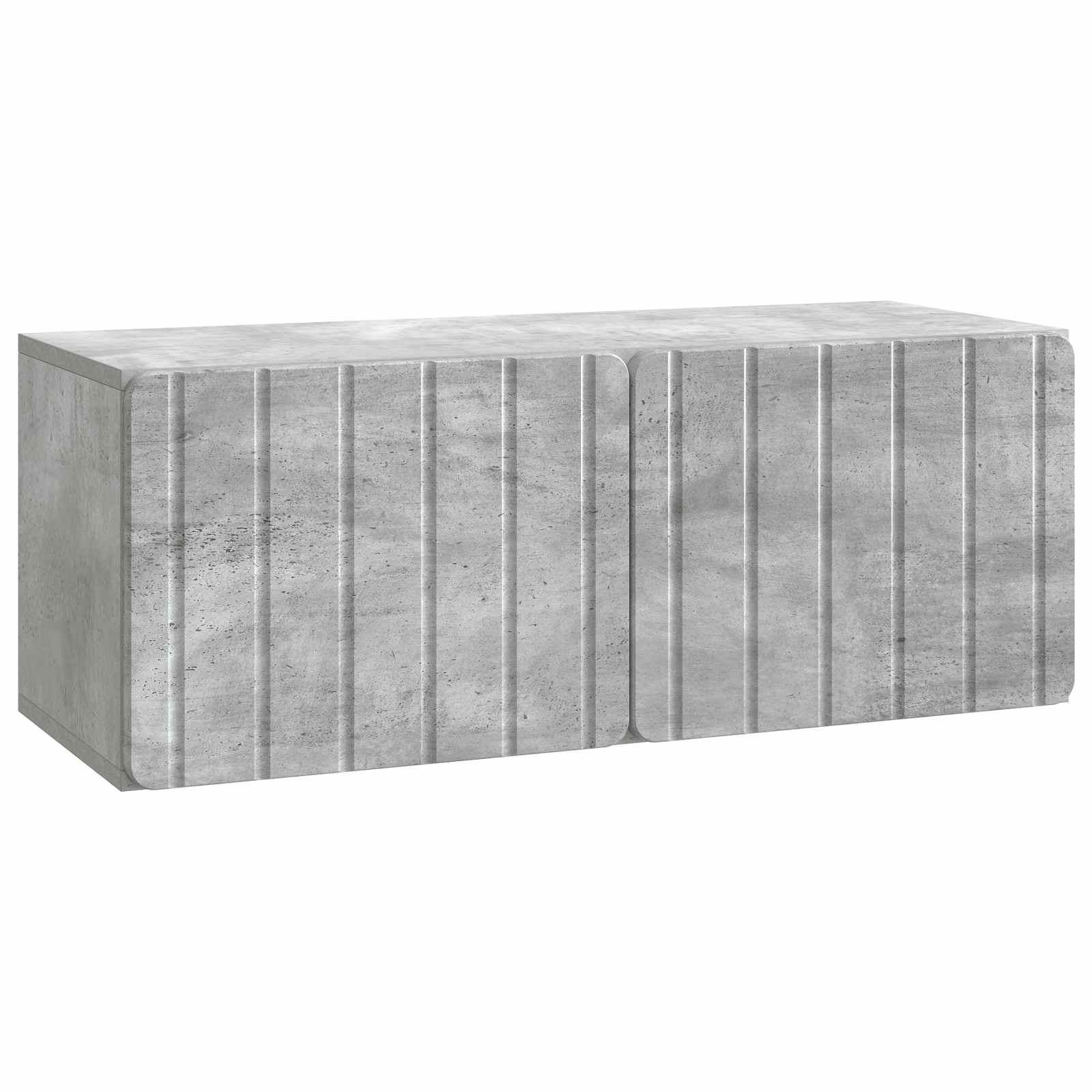 Væghængt TV-skab Betongrå 78,5 x 31 x 30 cm Konstrueret træ billede