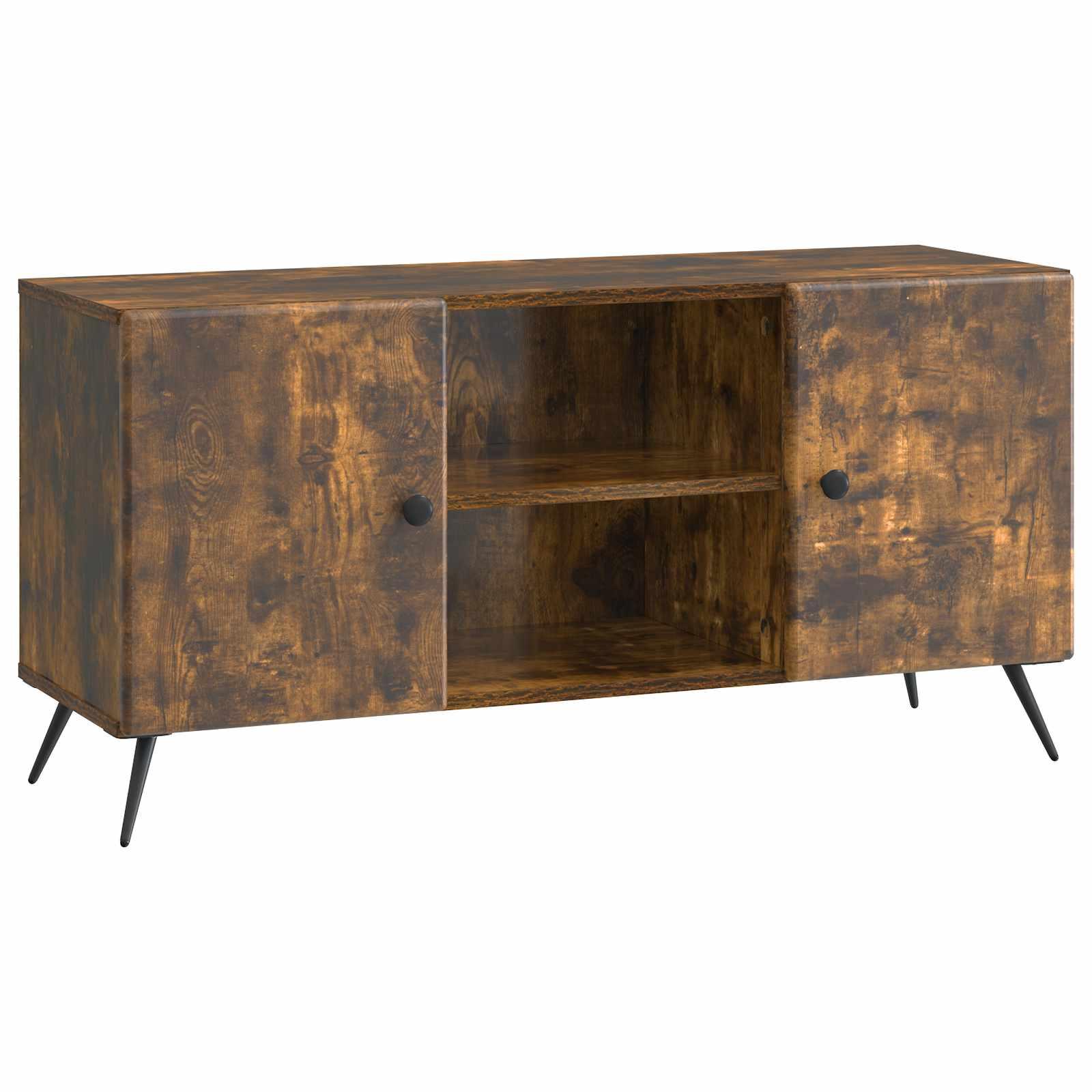 TV-skab Røget eg 102 x 34,5 x 50 cm Konstrueret træ billede