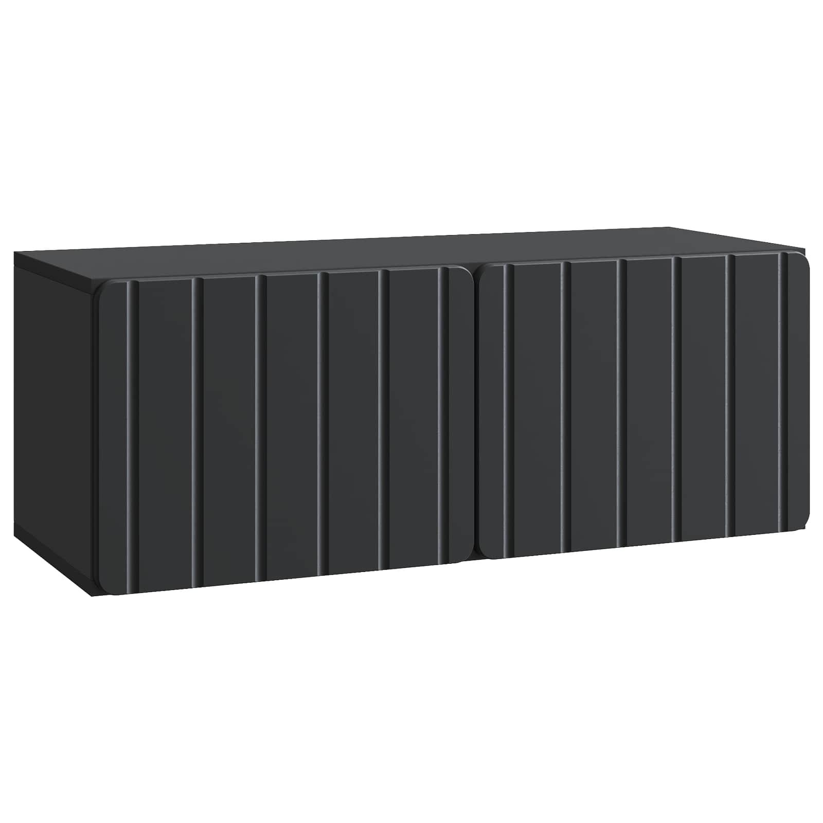 Væghængt TV-skab Sort 78,5 x 31 x 30 cm Konstrueret træ billede