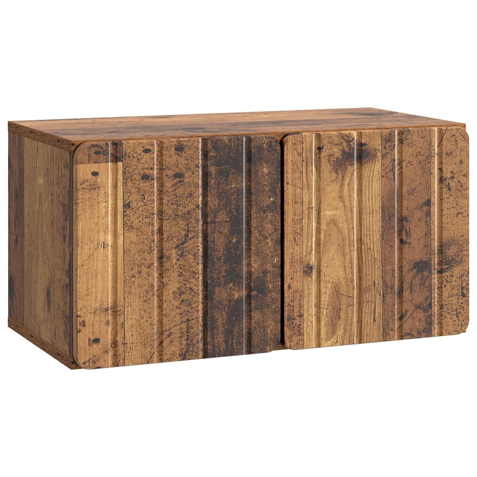 Væghængt TV-skab Gammelt træ 59,5 x 31 x 30 cm Konstrueret træ billede