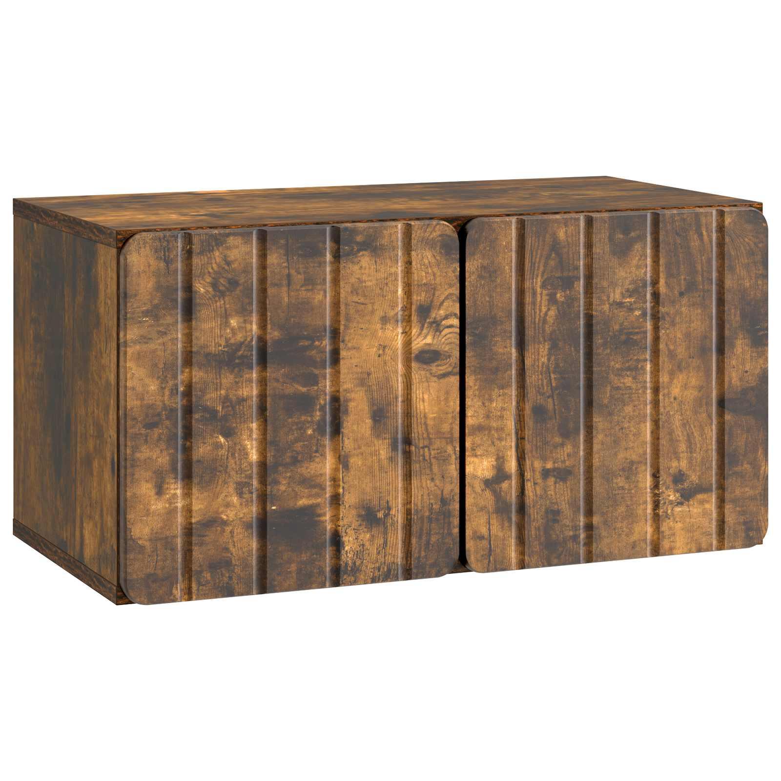 Væghængt TV-skab Røget eg 59,5 x 31 x 30 cm Konstrueret træ billede
