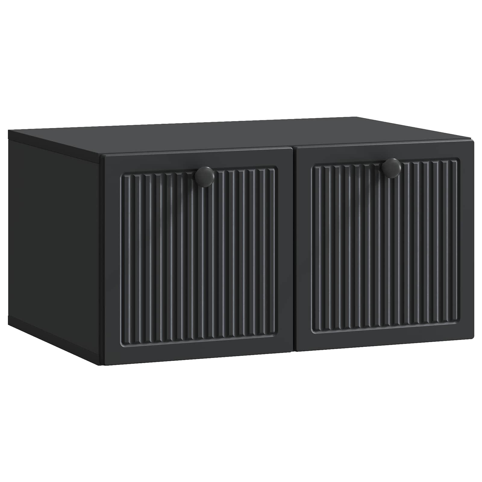 Væghængt TV-skab Sort 59,5 x 41 x 30 cm Konstrueret træ billede