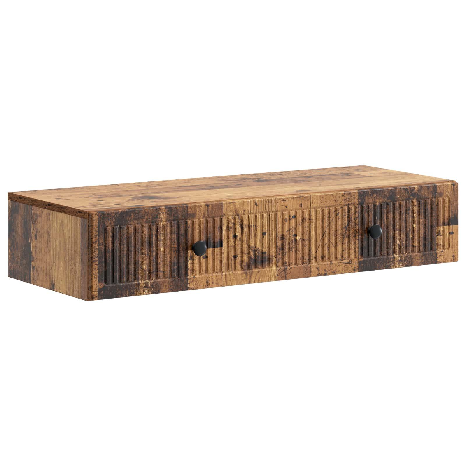 Væghængt Sideskab Gammelt træ 87,5 x 34,5 x 17 cm billede