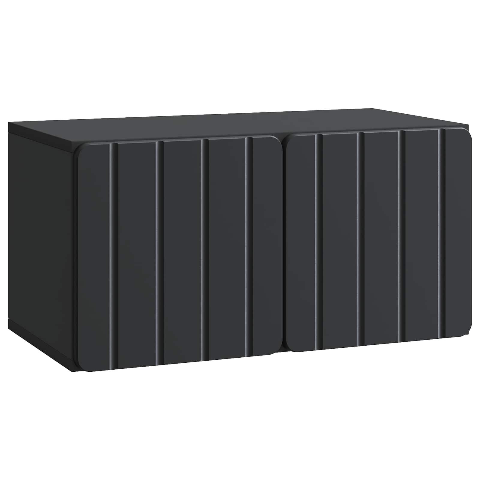 Væghængt TV-skab Sort 59,5 x 31 x 30 cm Konstrueret træ billede