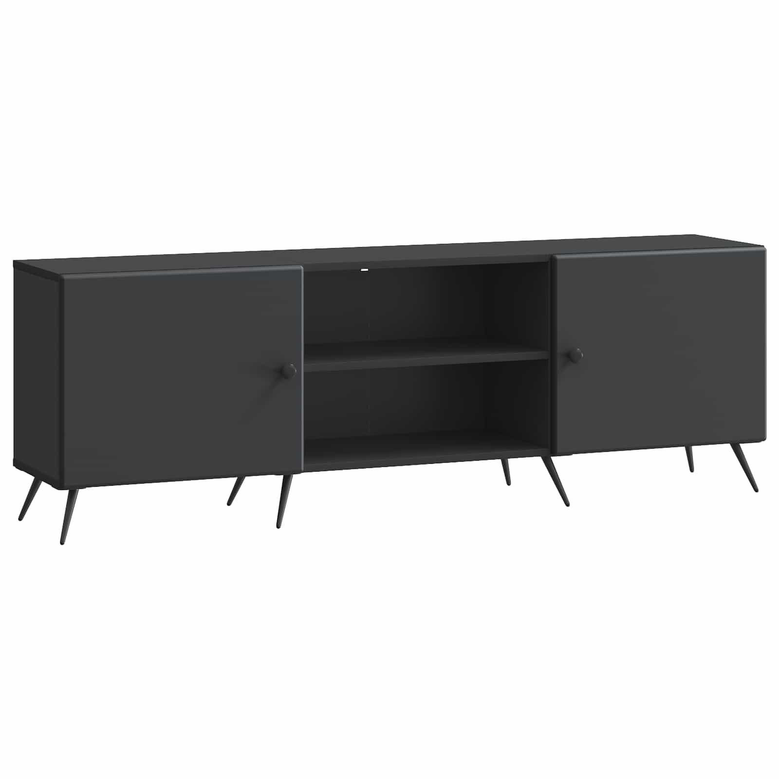 TV-skab Sort 150 x 31 x 50 cm Konstrueret træ billede