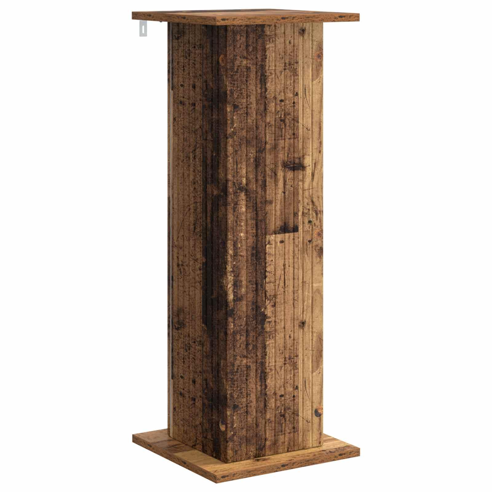 Planteholder i gammelt træ - konstrueret træ 30,5 × 30 × 80,5 cm