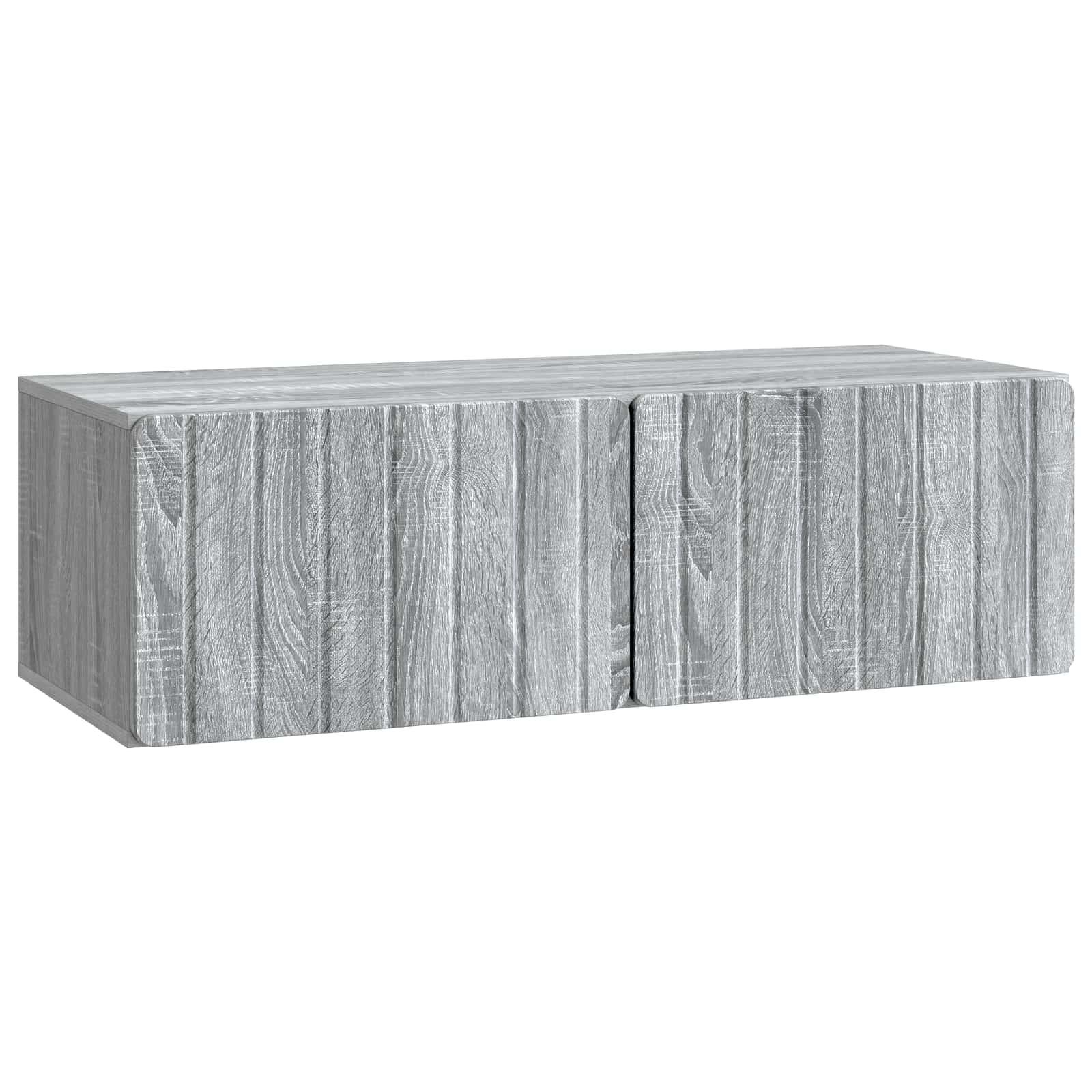 Væghængt TV-skab Grå sonoma-eg 98 x 41 x 30 cm Konstrueret træ billede