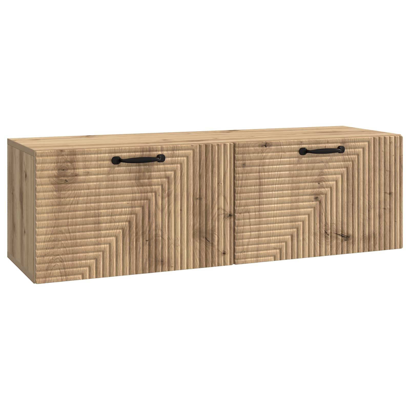 Væghængt TV-skab Artisan-eg 98 x 31 x 30 cm Konstrueret træ billede