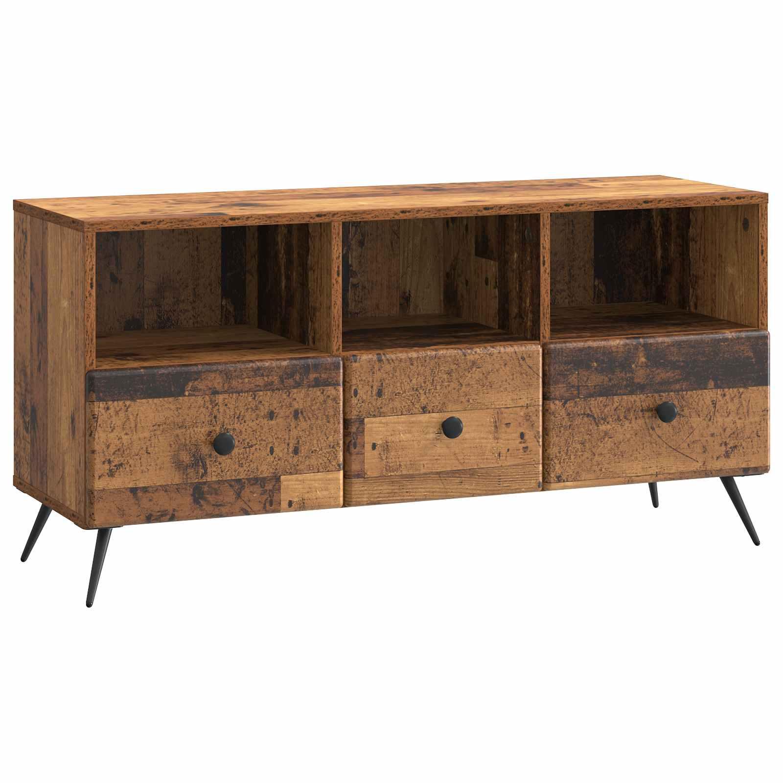 TV-skab Gammelt træ 102 x 34,5 x 50 cm Konstrueret træ billede