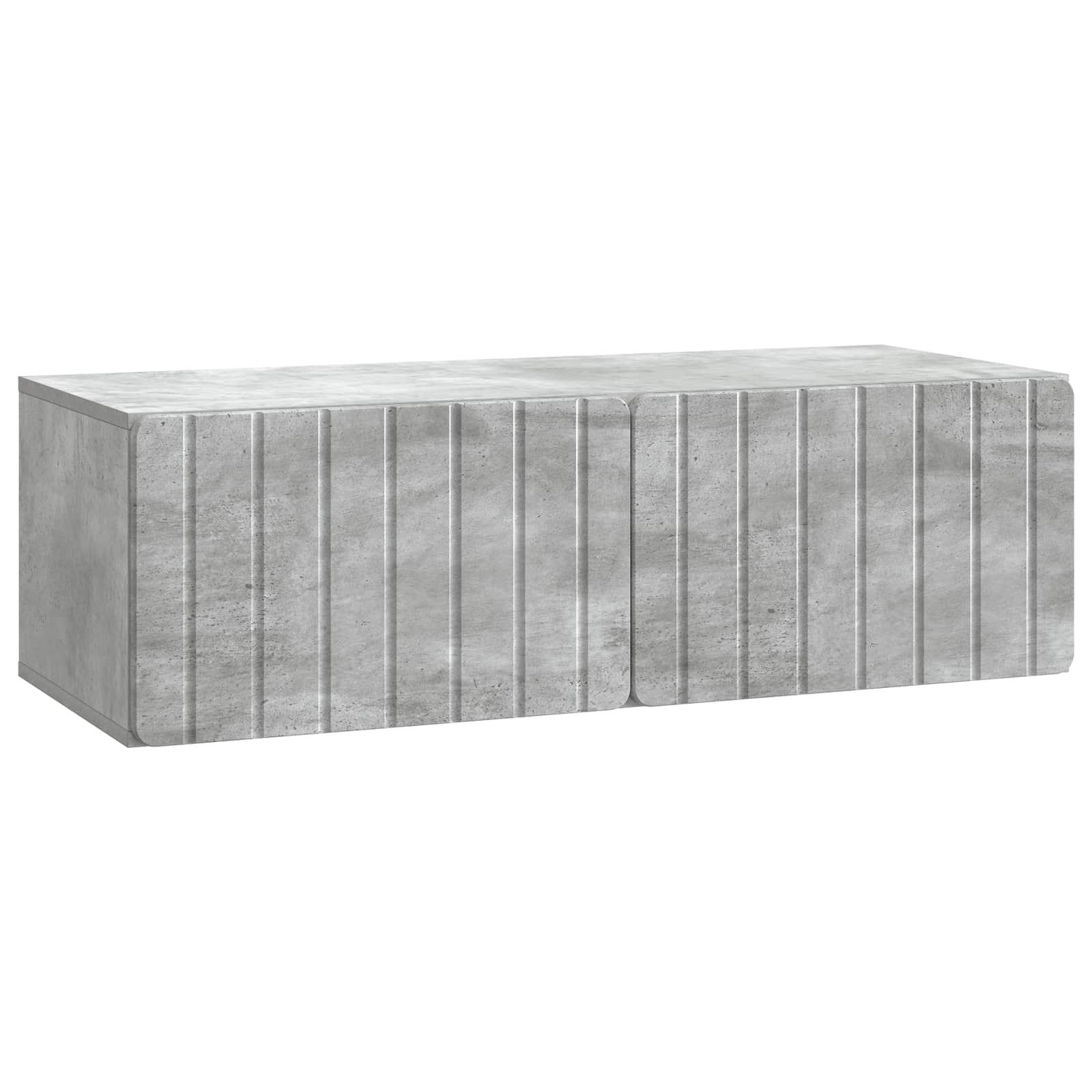 Væghængt TV-skab Betongrå 98 x 41 x 30 cm Konstrueret træ billede