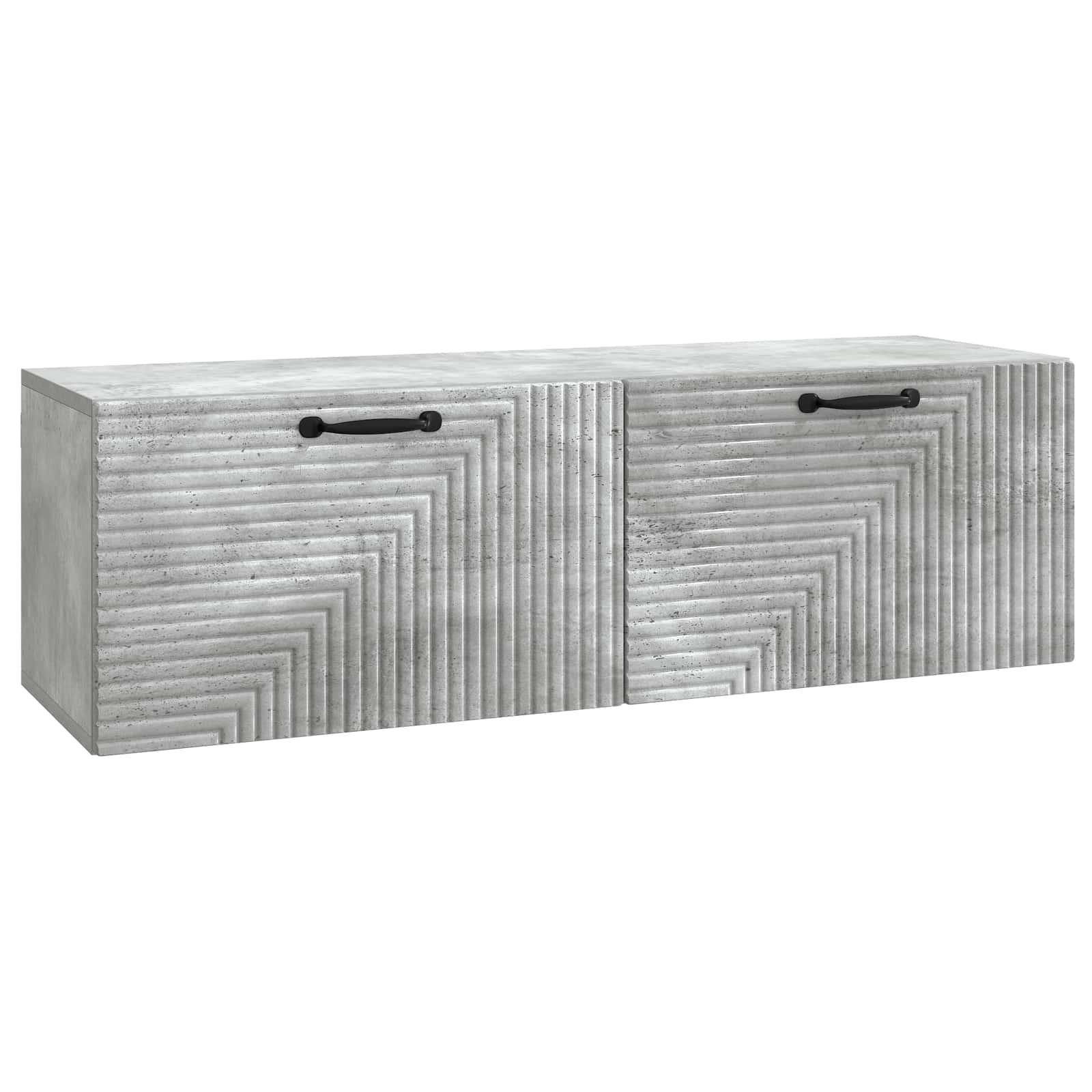 Væghængt TV-skab Betongrå 98 x 31 x 30 cm Konstrueret træ billede