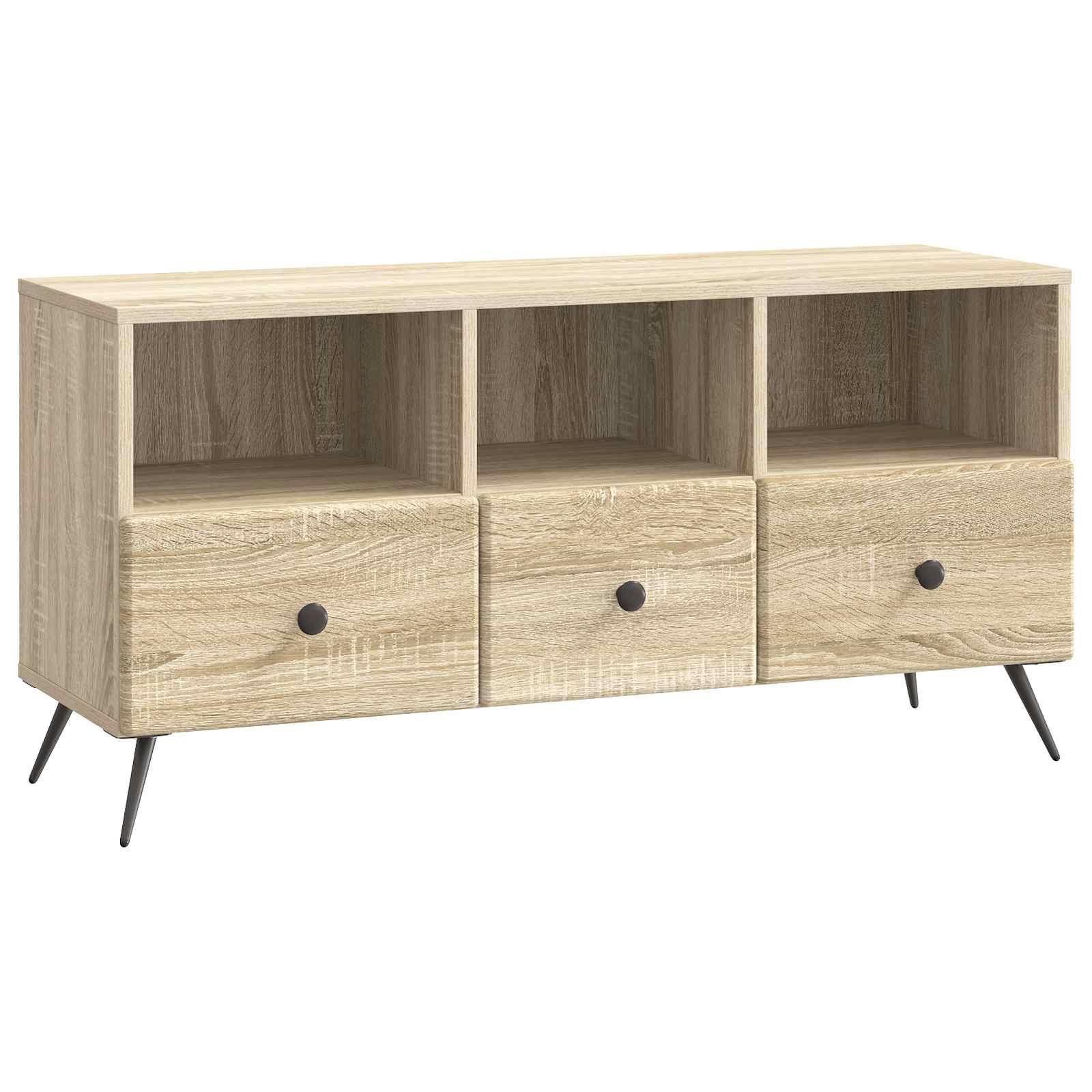 TV-skab med skuffe Sonoma-eg 102 x 34,5 x 50 cm Konstrueret træ billede
