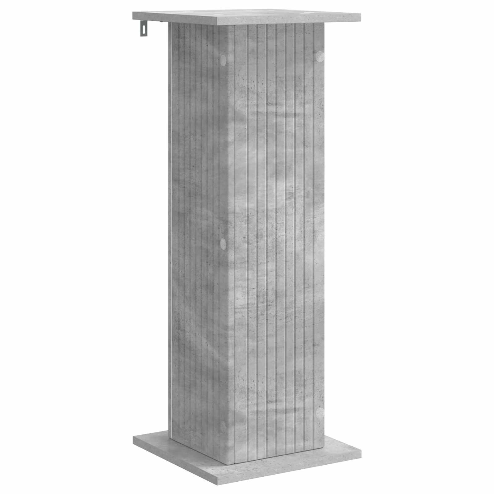 Planteholder i konstrueret træ - betongrå 30,5 × 30 × 80,5 cm